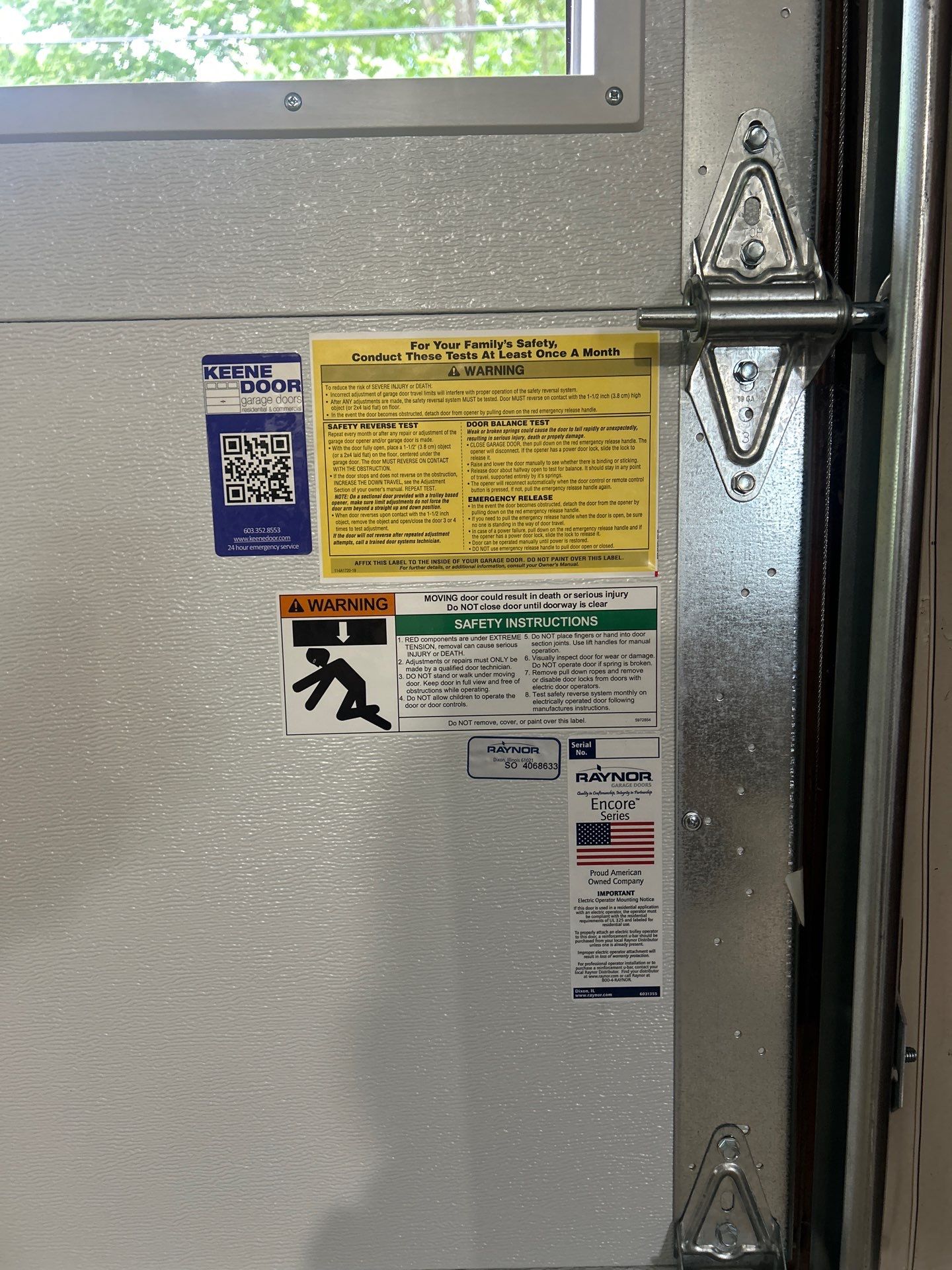 Door Installation using Raynor Encore Garage Door by Keene Door