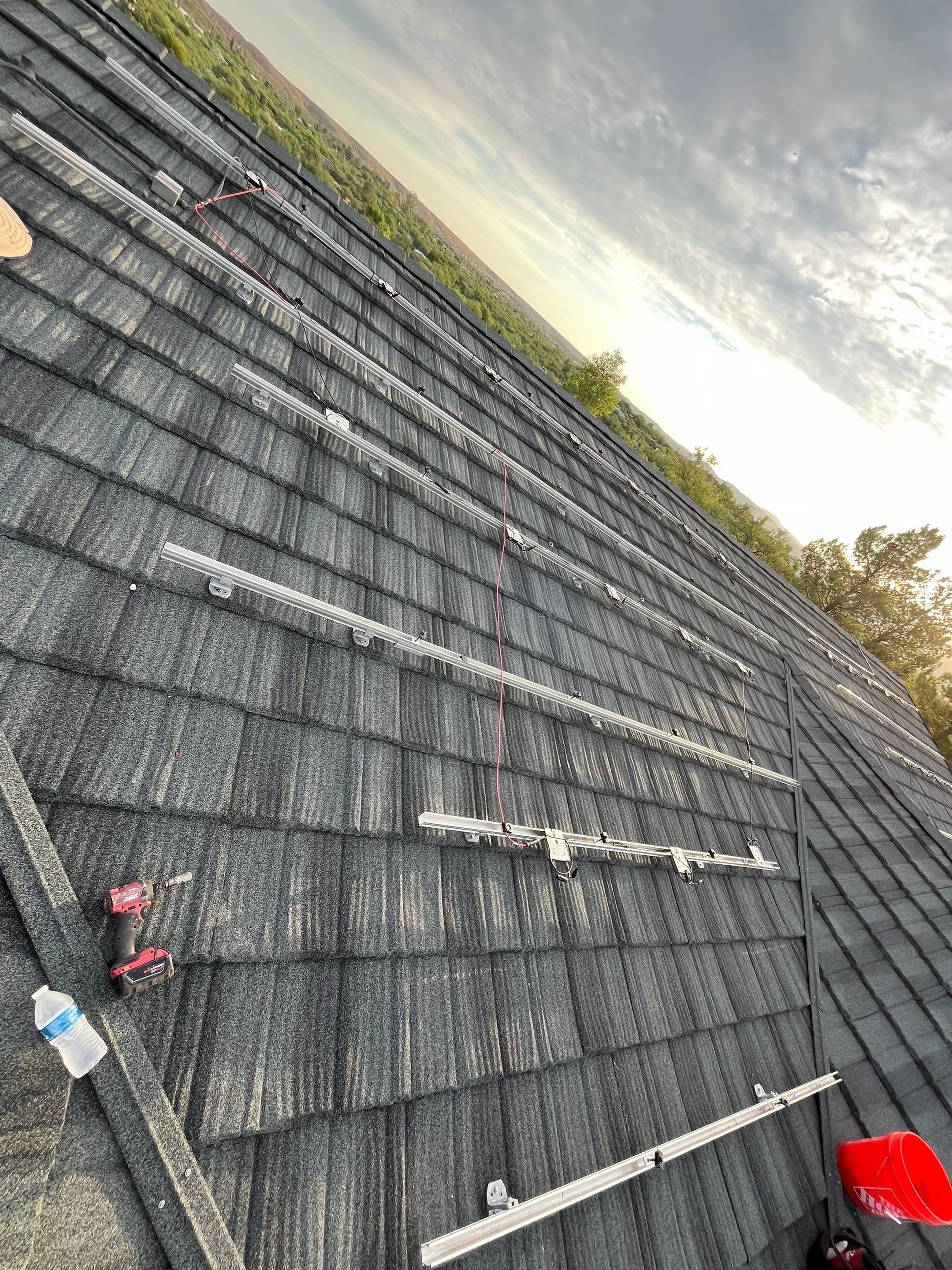 Storm Gray Stone Coated Steel by Reimagine Roofing
