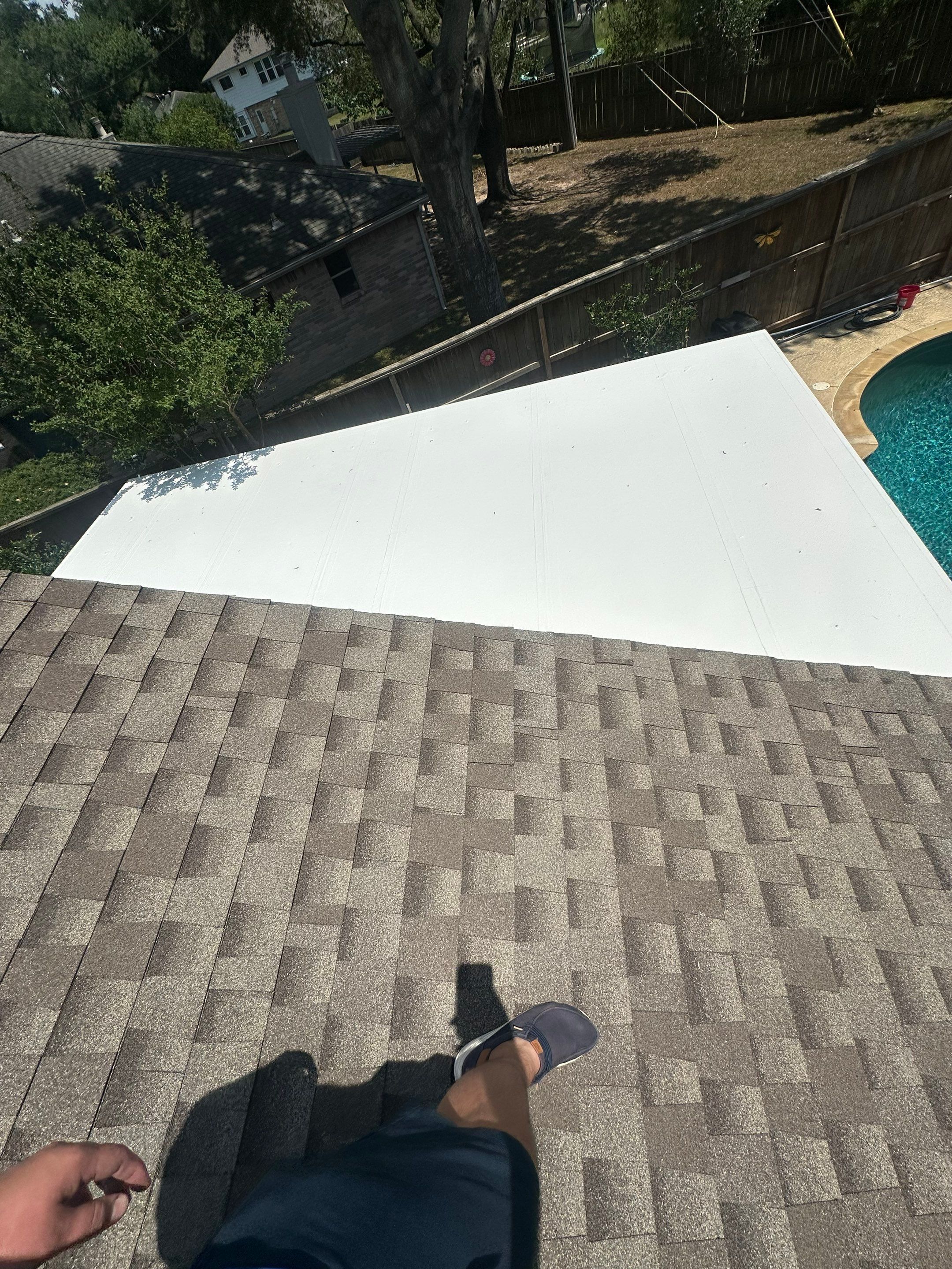 Silicone Roof Coating Project in Katy by Roofing Technologies Unlimited