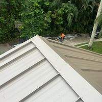 24ga 1.5" Mechanical Seam Champagne  by Total Roofing System The Metal Roof Experts