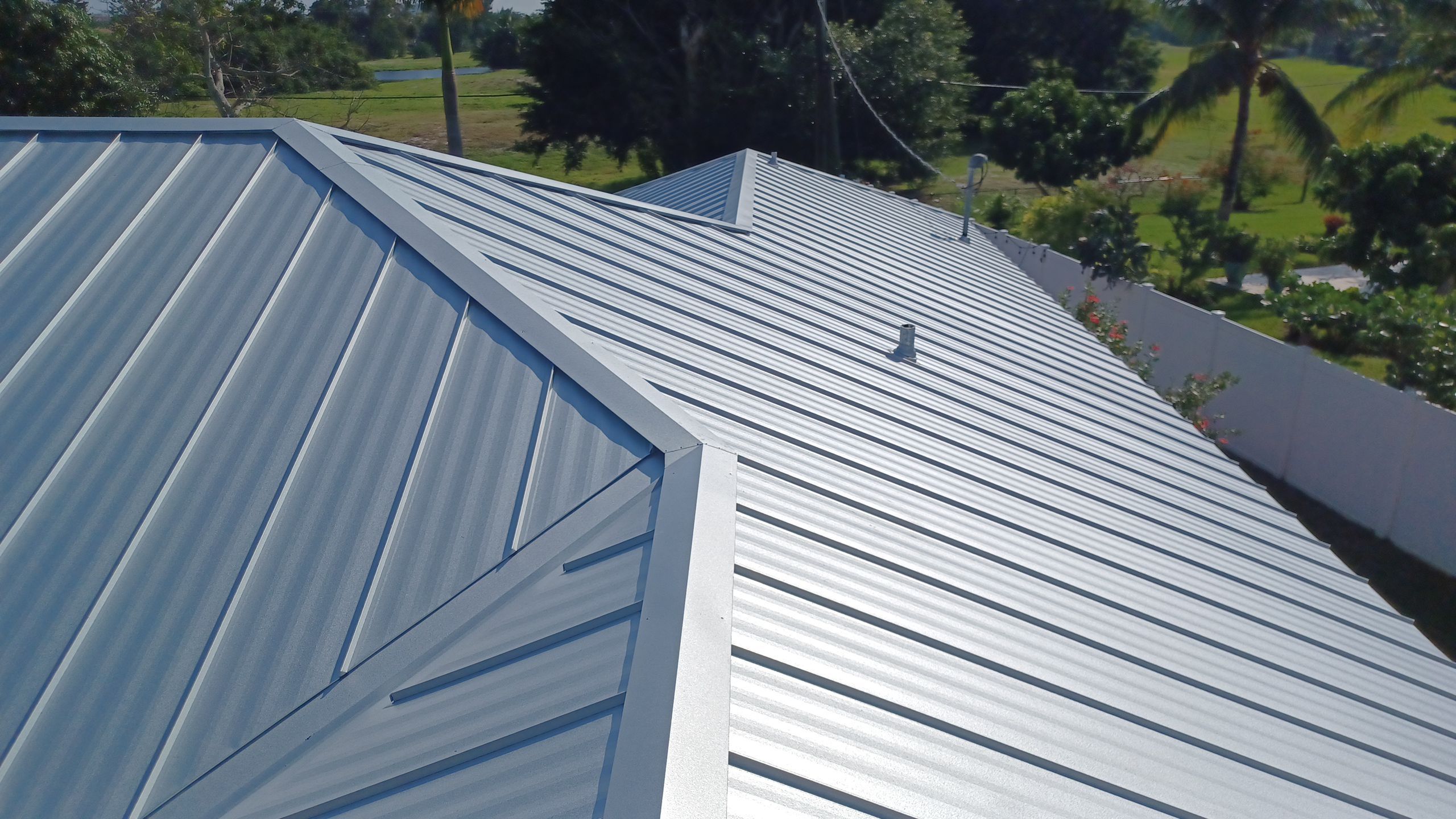 Residential Roofing Installation using 1" Nail strip metal roof by BLUES BROTHERS ROOFING