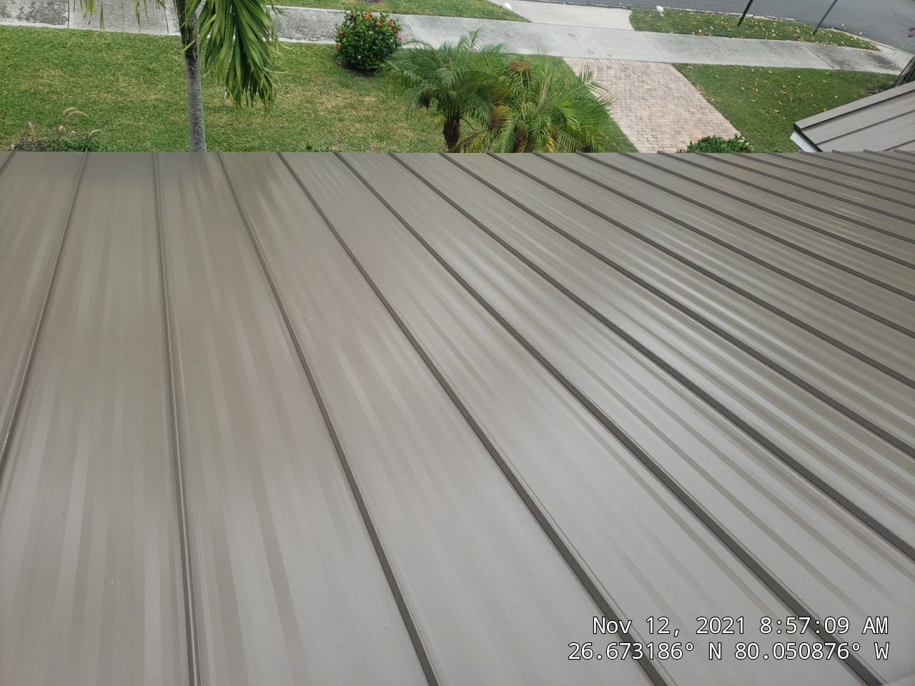 Residential Roofing Installation using 1" Nail strip metal roof by BLUES BROTHERS CONSTRUCTION CORP