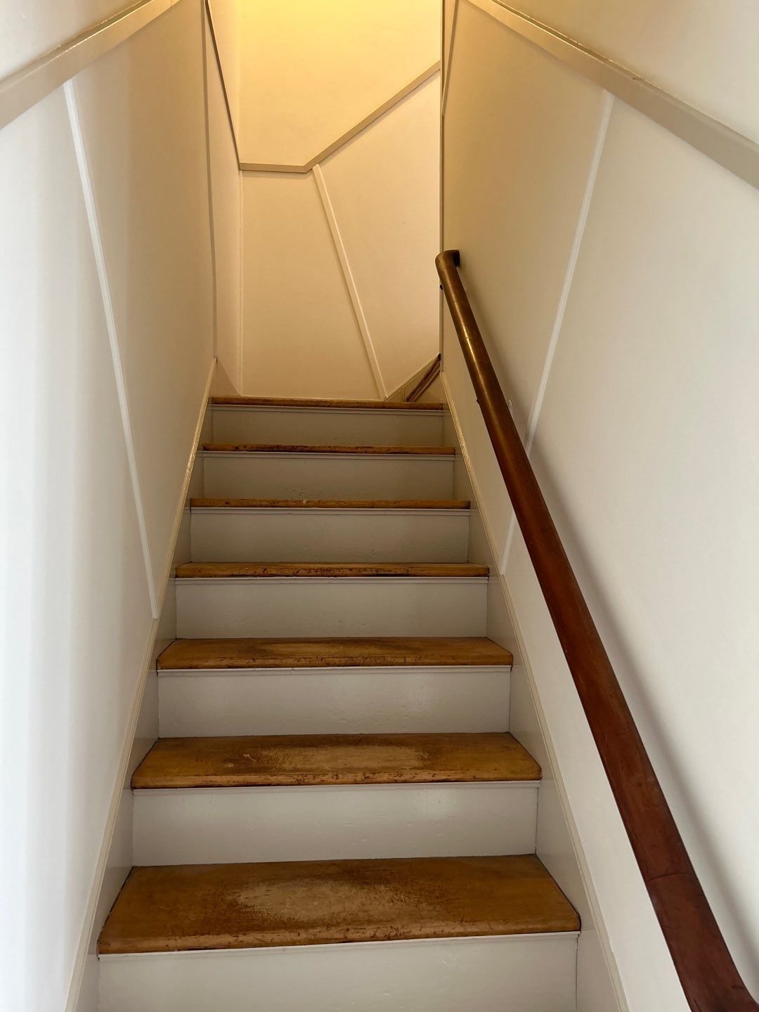 Refreshing an old back hallway for a favorite regular in Manchester's North End by The Persnickety Painters