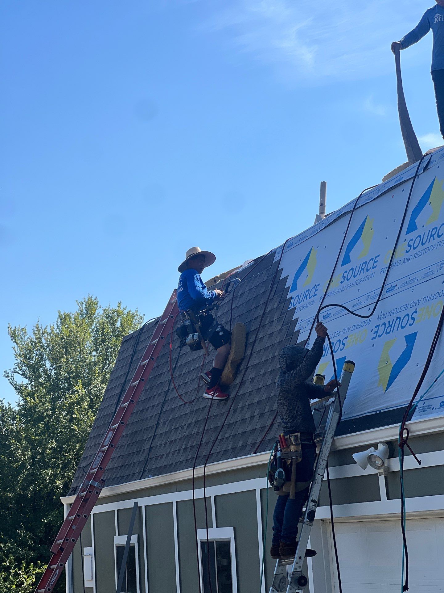 Residential Roofing Installation using GAF Timberline HDZ Weathered Wood by OneSource Roofing and Restoration