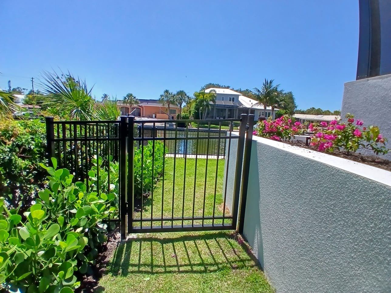 Aluminum Fence Installation using Black 3 Rail Aluminum Fence by Asap fence and gates, LLC