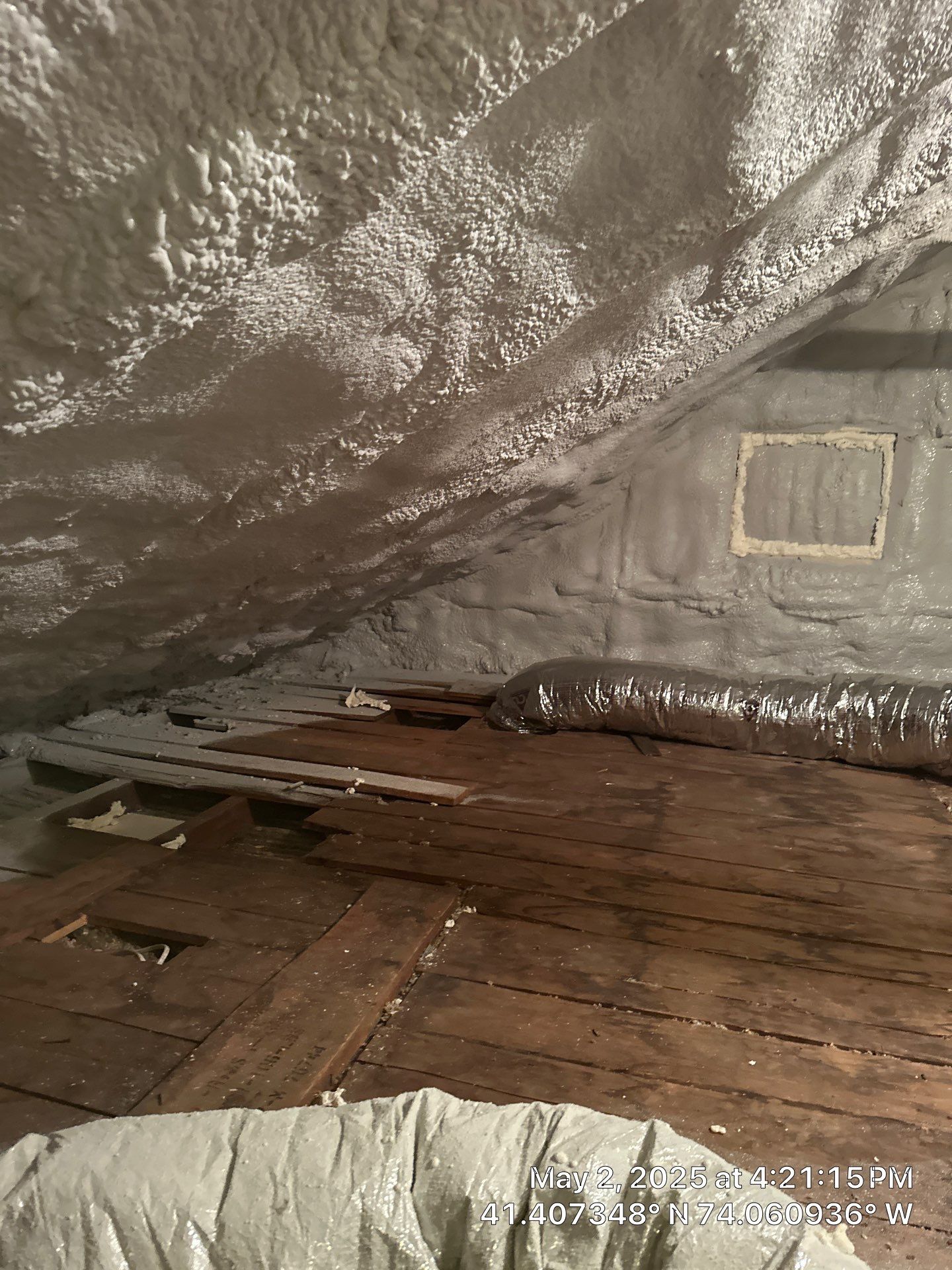 Attic Insulation using Closed Cell Spray Foam by NYS Foam & Energy