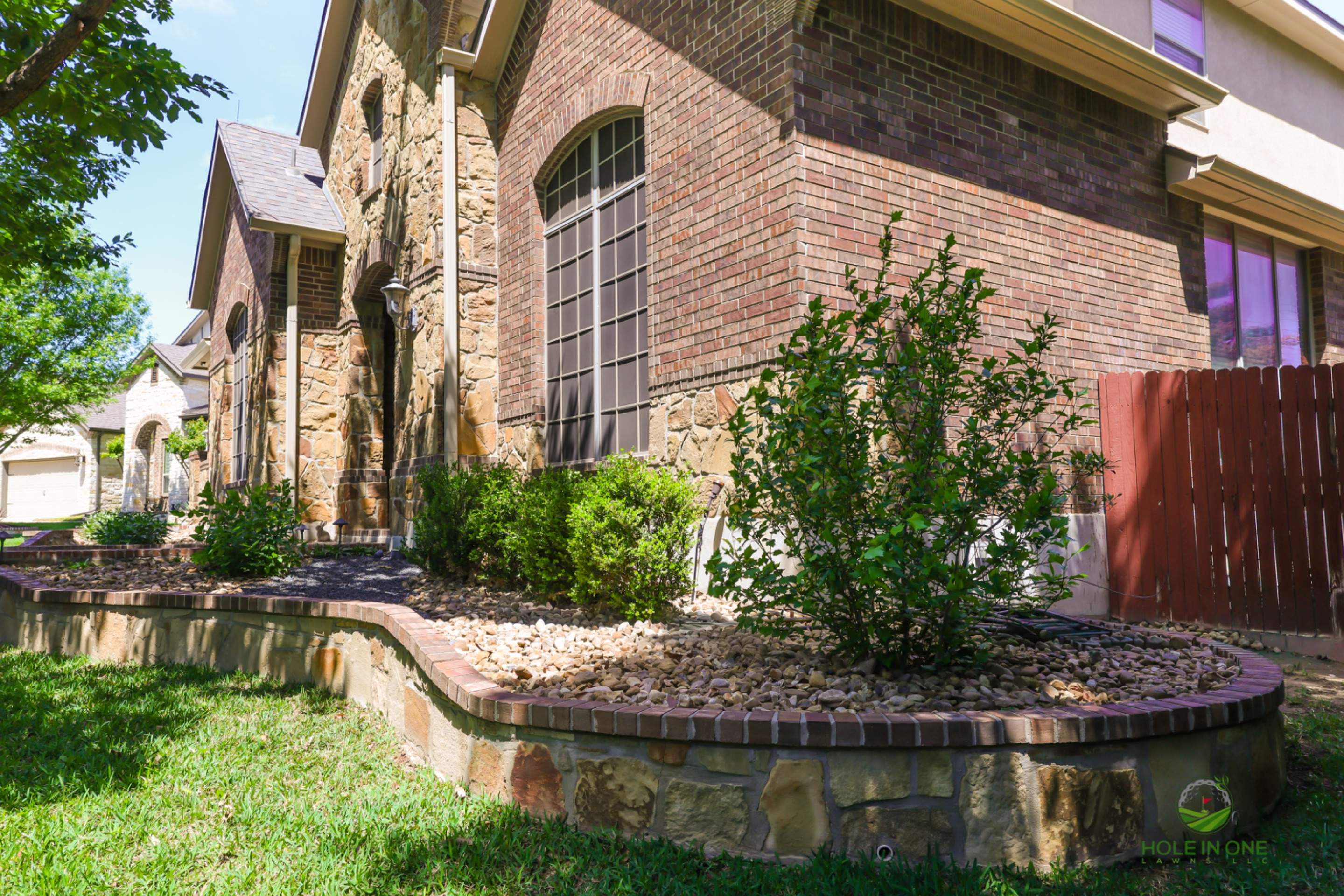 Belgard Paver Walkway, Rock Beds & Wax Myrtles | Far West Side, San Antonio TX by Hole In One Lawns, LLC