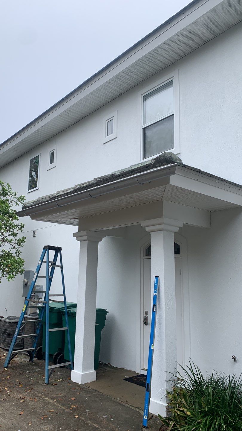 Seamless Gutter Installation using Half Round Galvanized Gutters by Gutter Professors