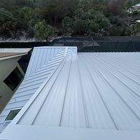 .032 Aluminum 1.5" Mechanical Seam Regal White  by Total Roofing System The Metal Roof Experts