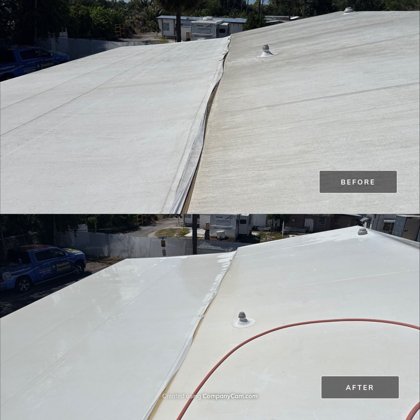 Mobile Home Soft Wash & TPO Roof Cleaning in Plaza Estates – Bradenton, FL by Sunshine AquaWash