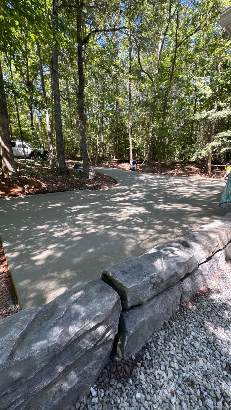 Carved Concrete Retaining Wall by Xtreme Concrete Services