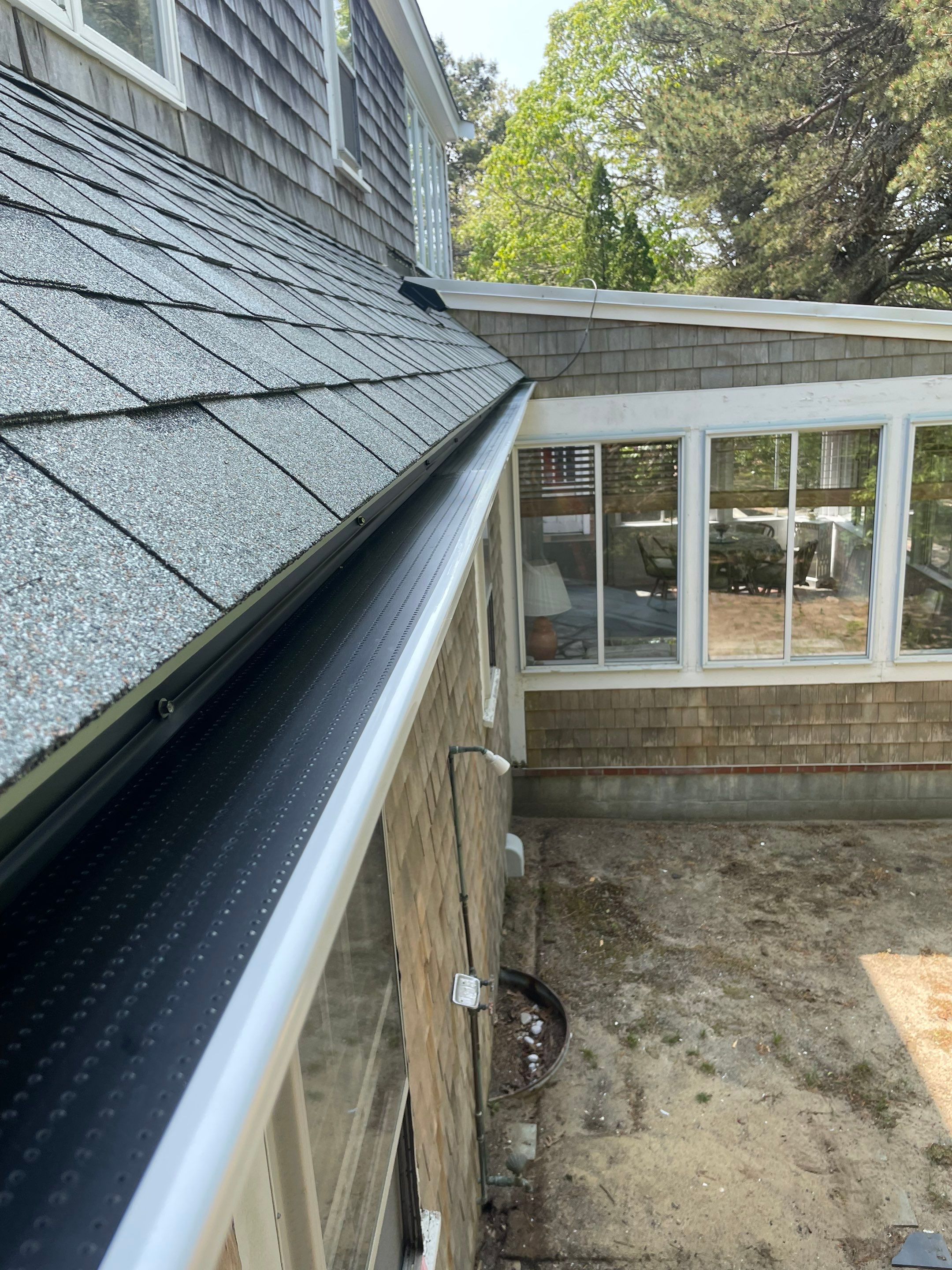 Gutter Installation using Double Pro Dual Screen Hanging System in Brewster, MA by Gutter Pro Enterprises