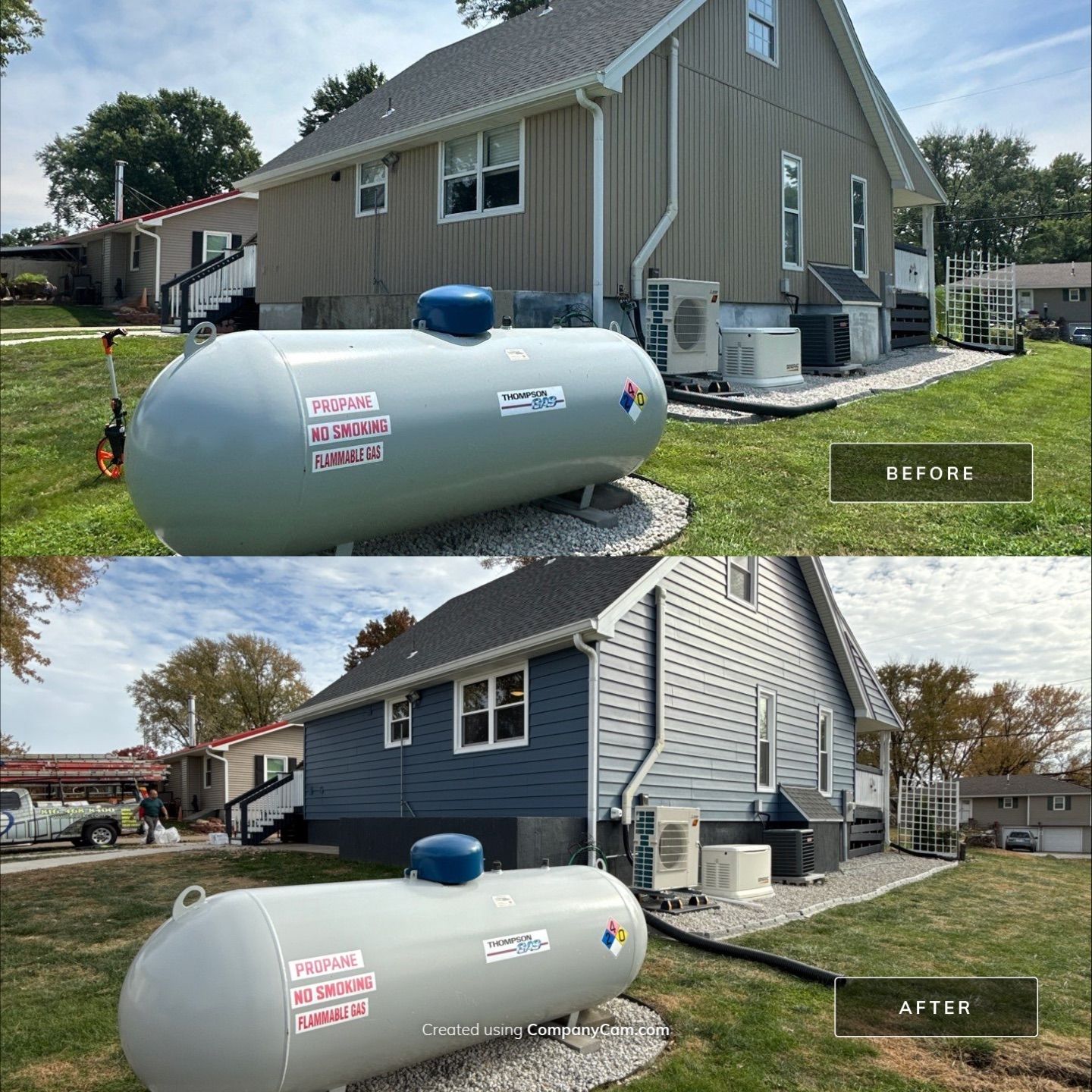 Out with the Old , in with the Blue  by EEC  Windows, Siding & Roofing 