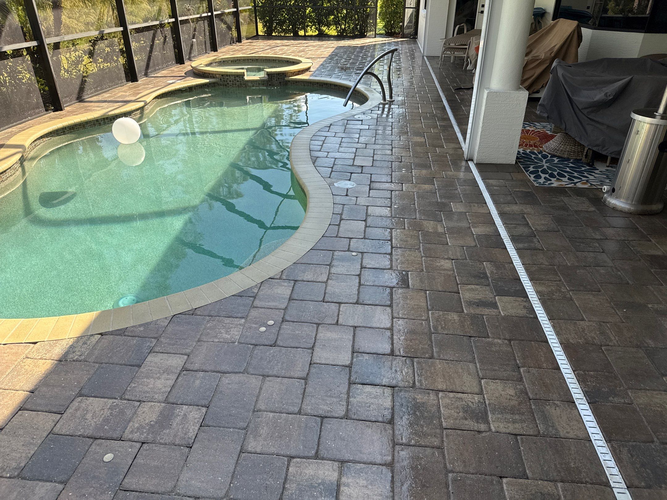 Flat Tile Roof, Paver Pool Deck & Driveway Cleaning | Cove at Twin Rivers, Parrish FL by Sunshine AquaWash
