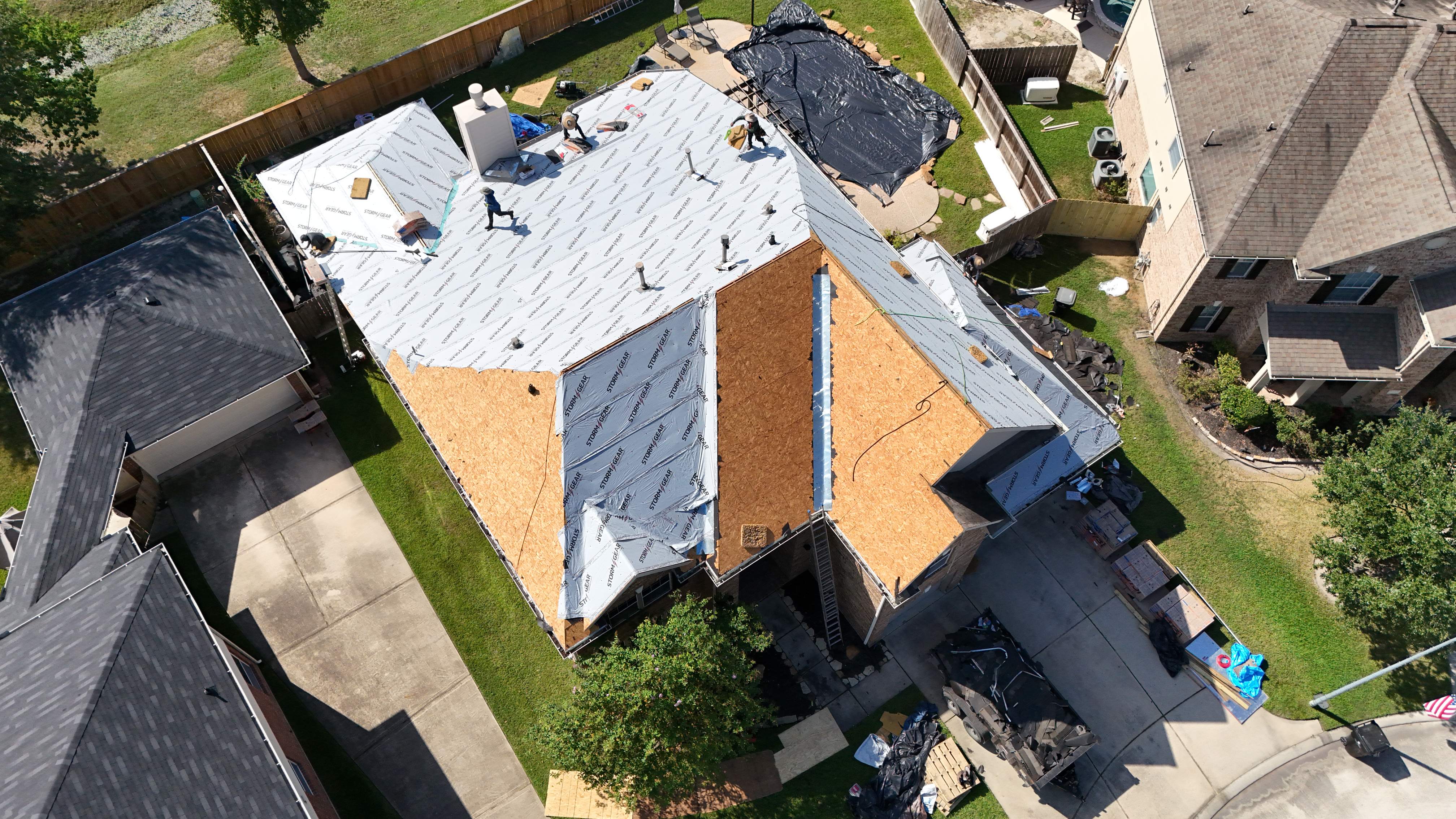 Poolside Home Roof Replacement — Spring, TX by PL Roofing & SB Roofing, LLC.