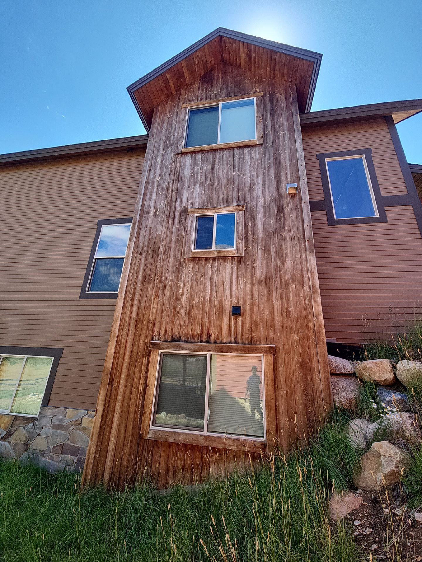 Exterior Painting Using Stain by Wheatley Creek Services