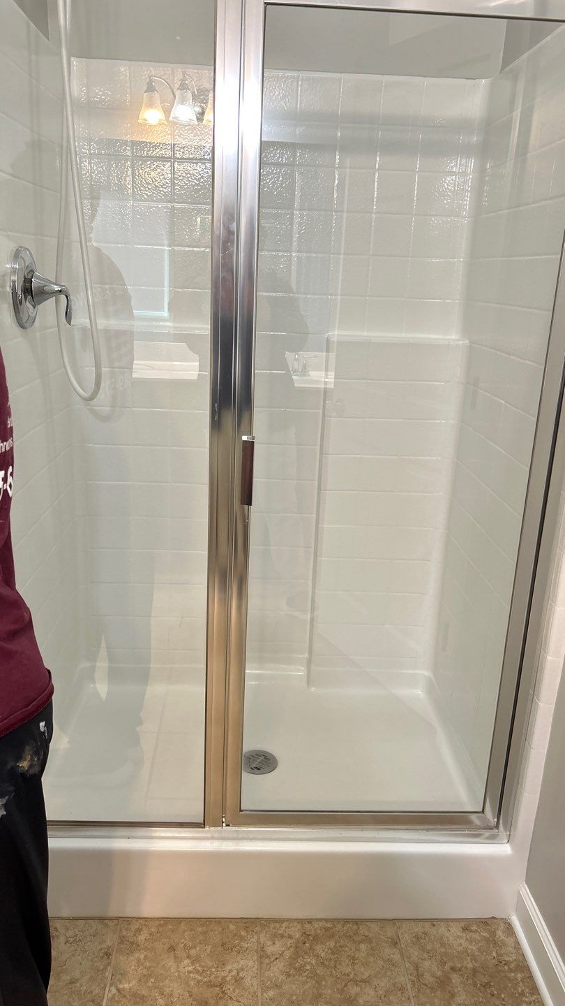 Tile shower remodel and heated floors by Footprints Floors of Nashville