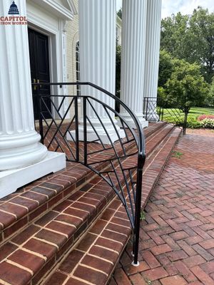 Modern Chippendale Iron Railings – Residential Installation – Potomac, MD