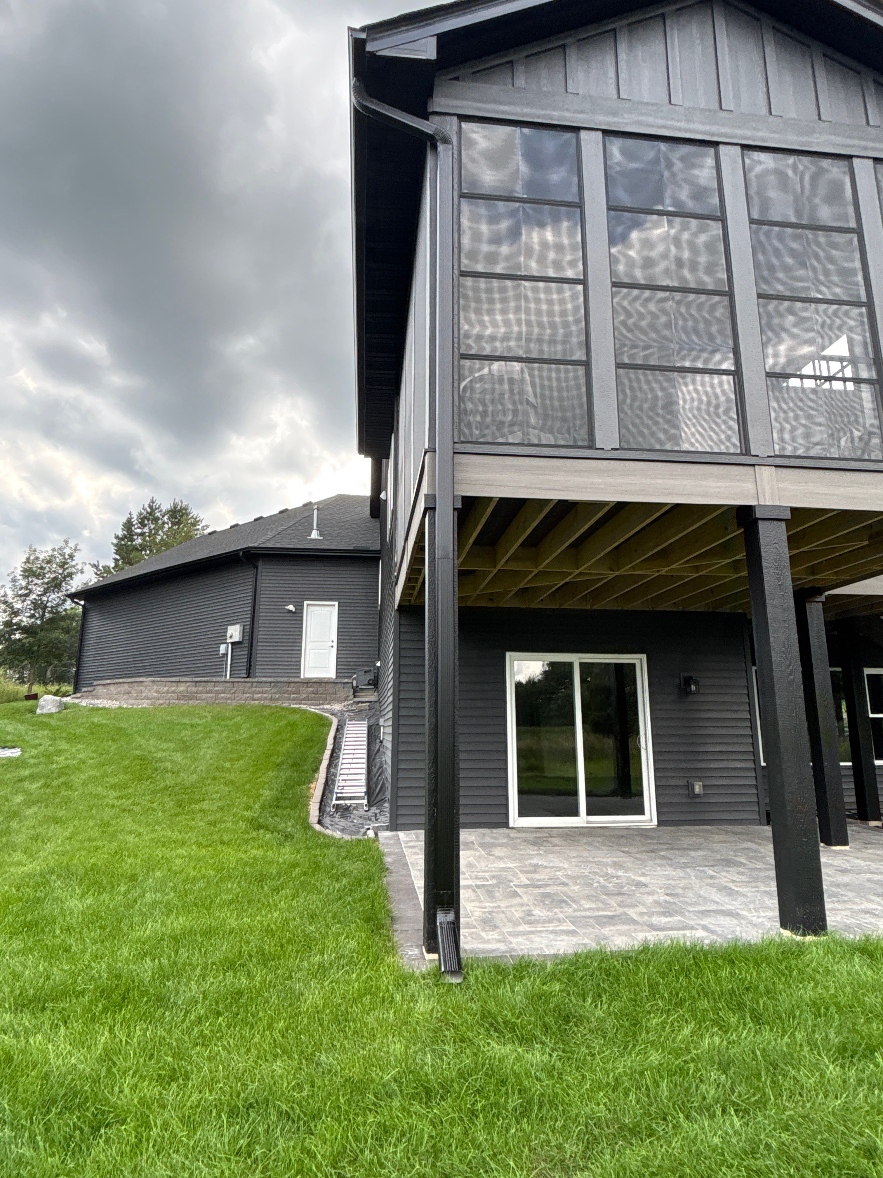 5-Inch Black Seamless Gutter Installation – Ham Lake, MN by Next Level Seamless Gutters / Exteriors Inc.