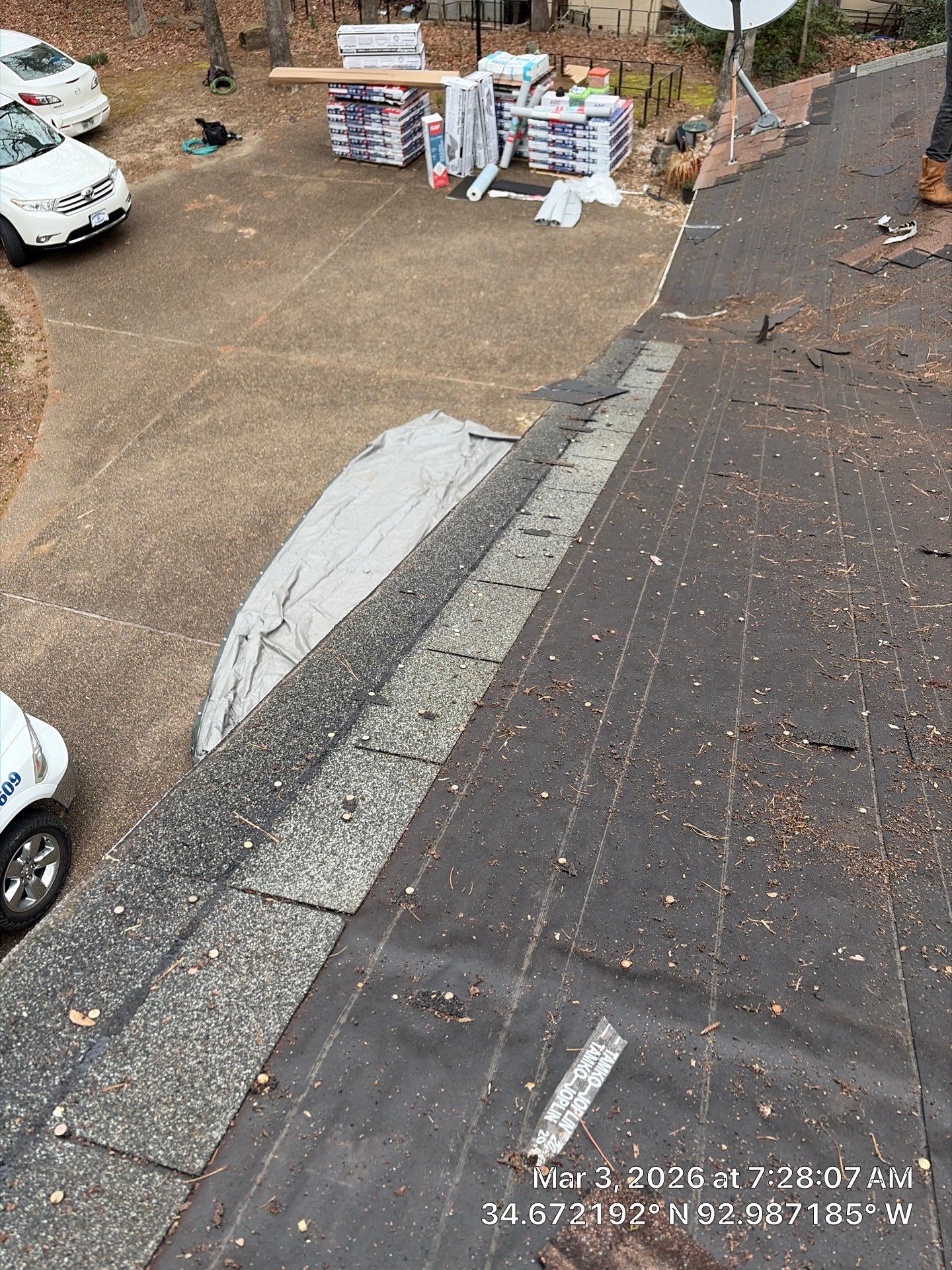 GAF Timberline HDZ Shingle Roof Replacement in Hot Springs Village by Temple Roofing and Exteriors