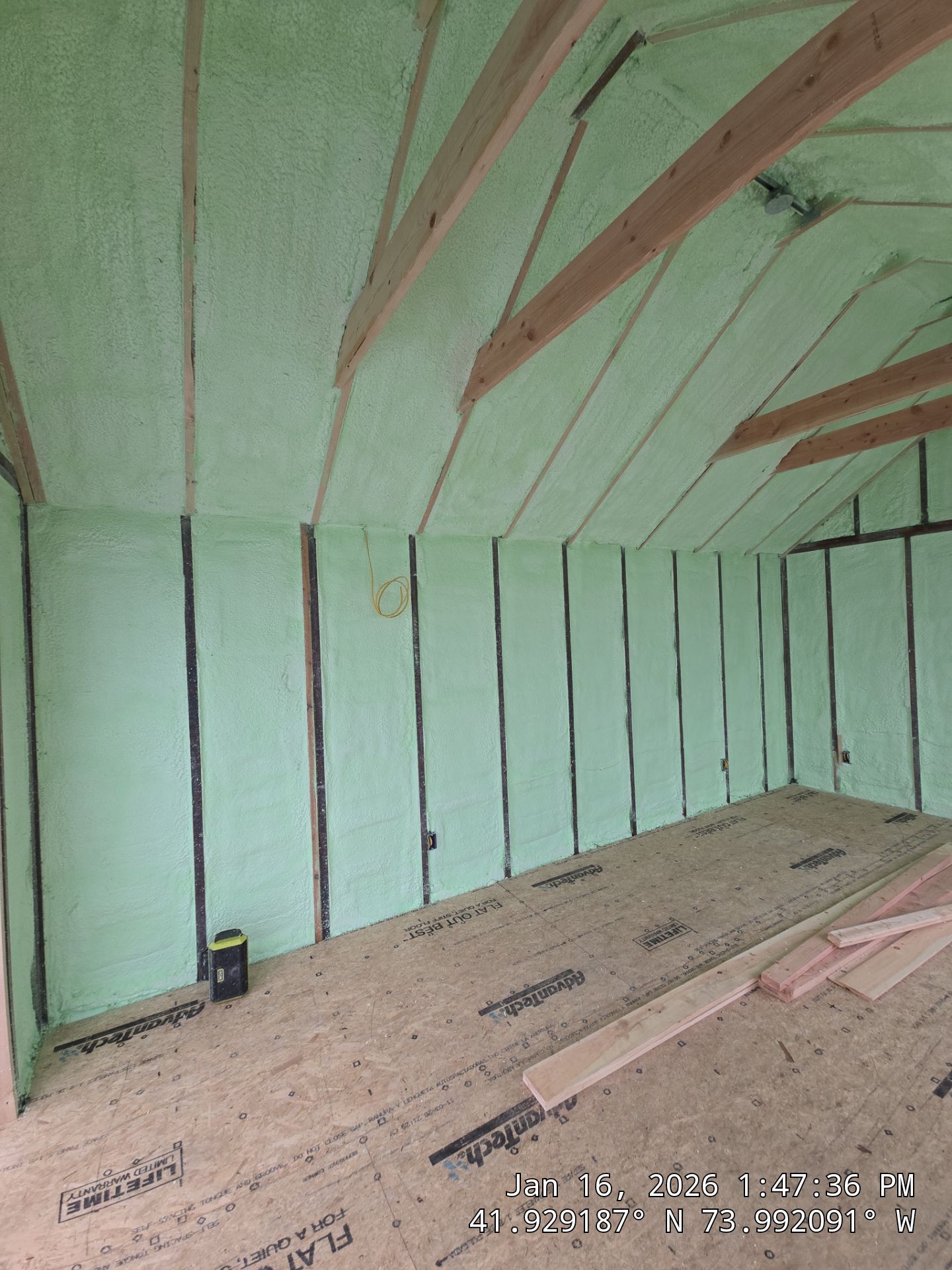 Detached Garage using Closed Cell Spray Foam by NYS Foam & Energy