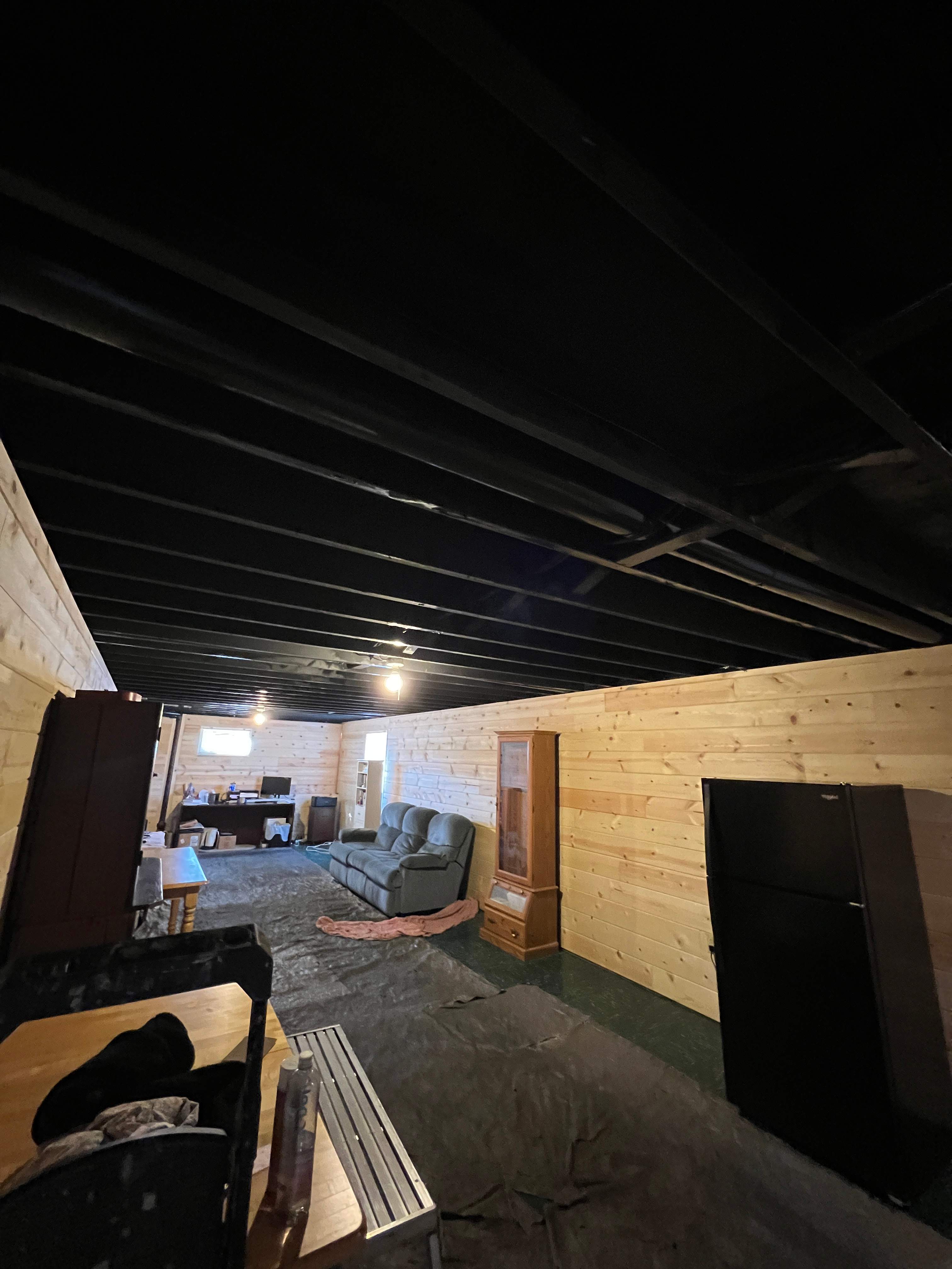 Basement Ceilings Black by Grandview Painting