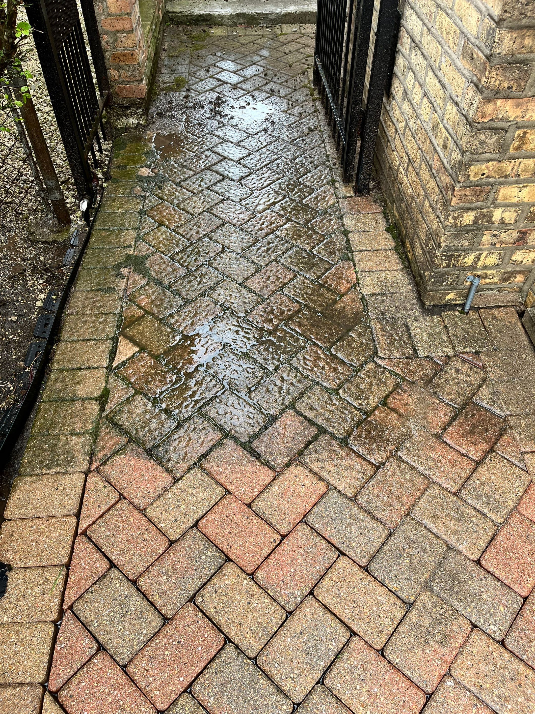 Brick repair, CSS, and stone cleaning by Northern Power Washing LLC.