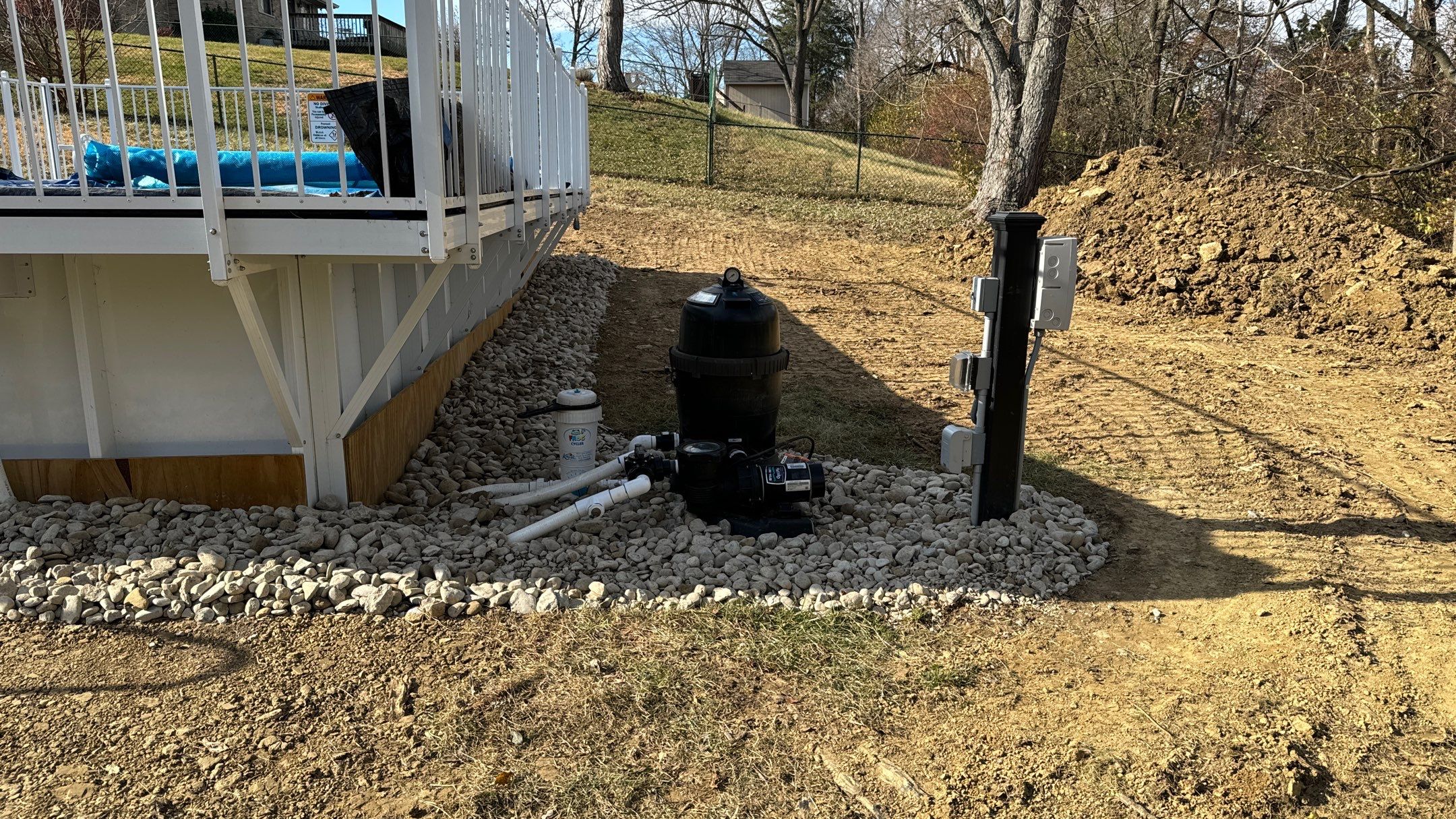 Pool Backfill, Grading, and Decorative Gravel Installation by Reisenberg’s Lawn & Landscape, LLC