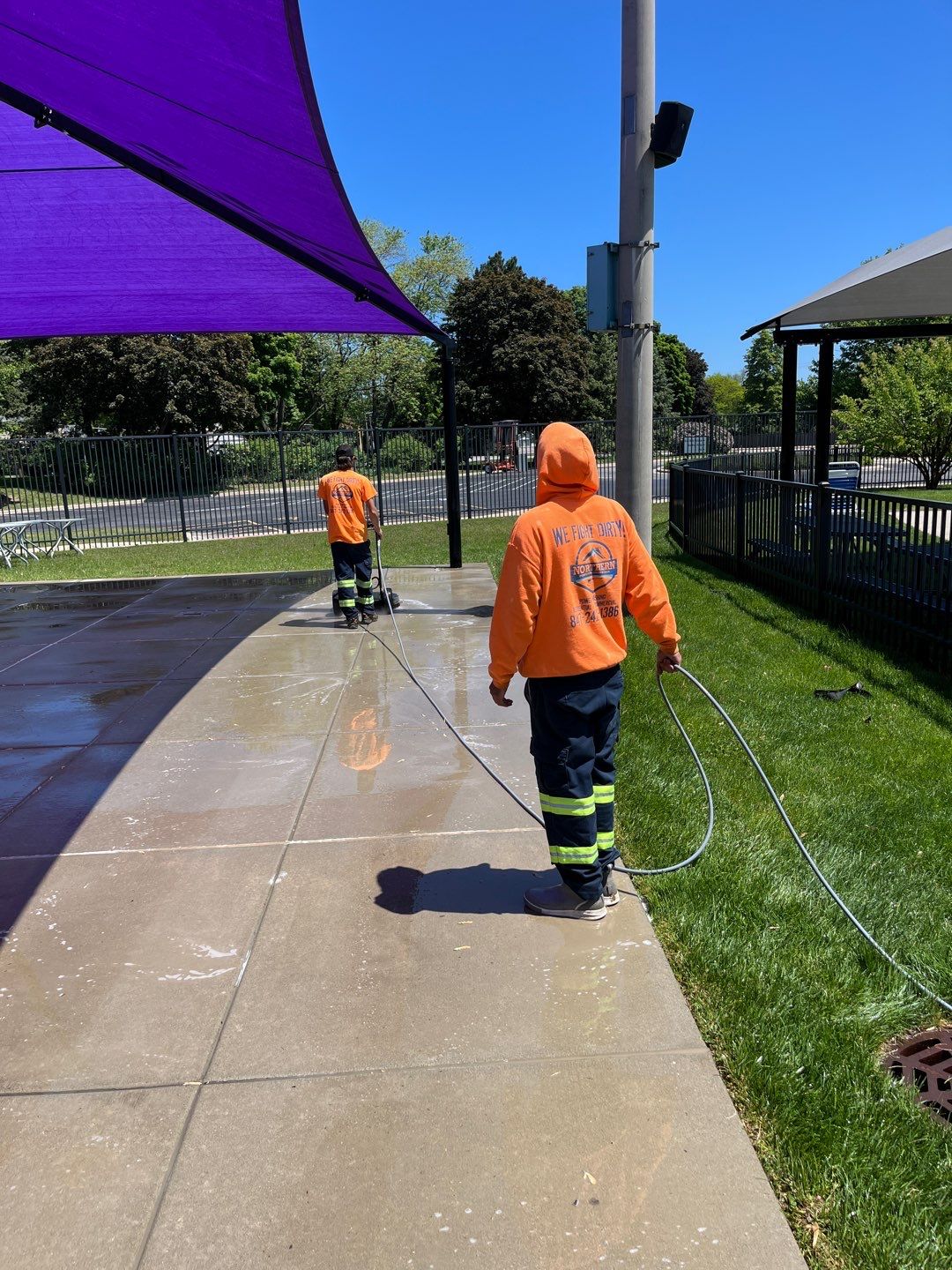 Northbrook, IL Park Dist. annual cleaning by Northern Power Washing LLC.
