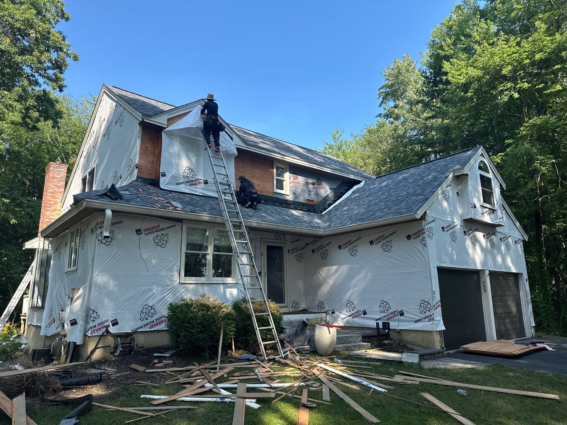 Complete Exterior Remodel in Stratham, NH Near Turnberry Road with Roofing, Siding, Windows, Gutters, and PVC Trim by Compass exteriors