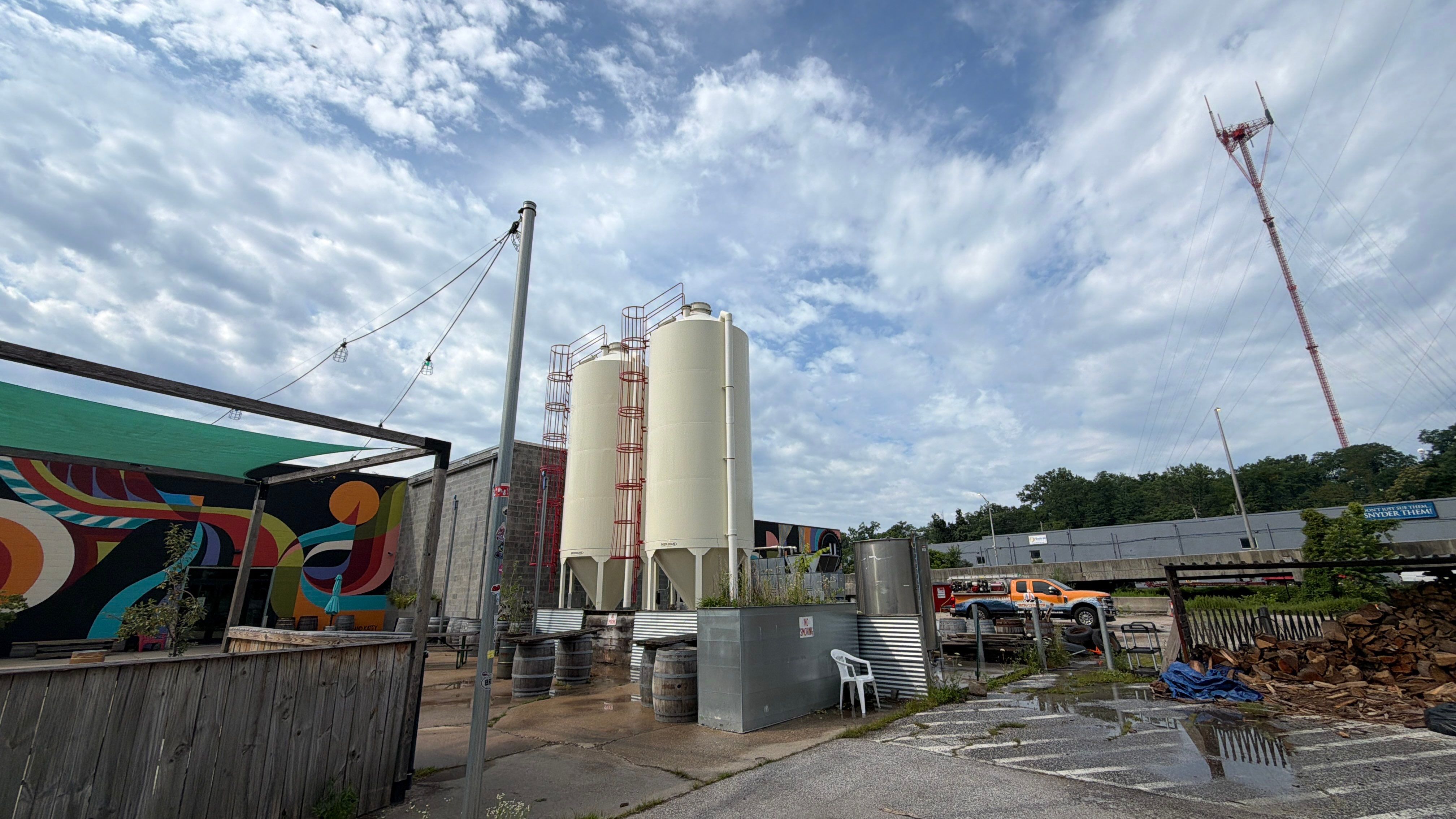 Industrial Storage Silo and Exterior Building Washing in Baltimore by Baltimore Pressure Washers Inc.