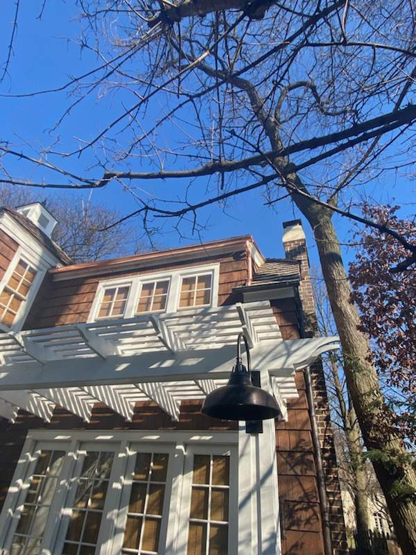 Half Round Copper Gutter Installment by Custom Installations, Inc.