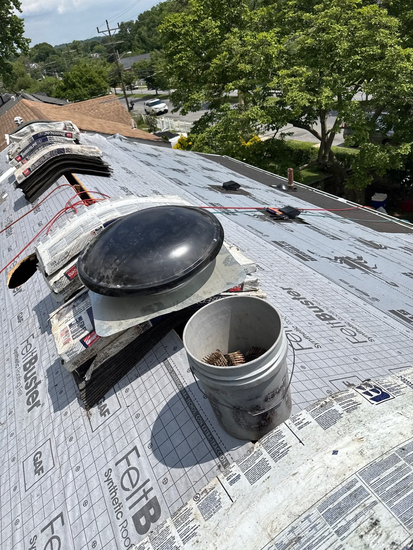 Residential Roofing Installation using GAF HDZ SHINGLES by La Bendicion Contruction Llc