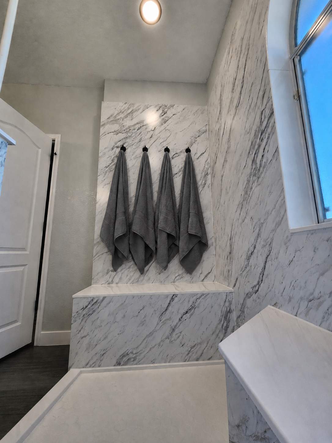 Cibolo Large Walk-In Shower Remodel with Hidden Niche and Smart Shower Controls by Legacy Bath and Kitchen