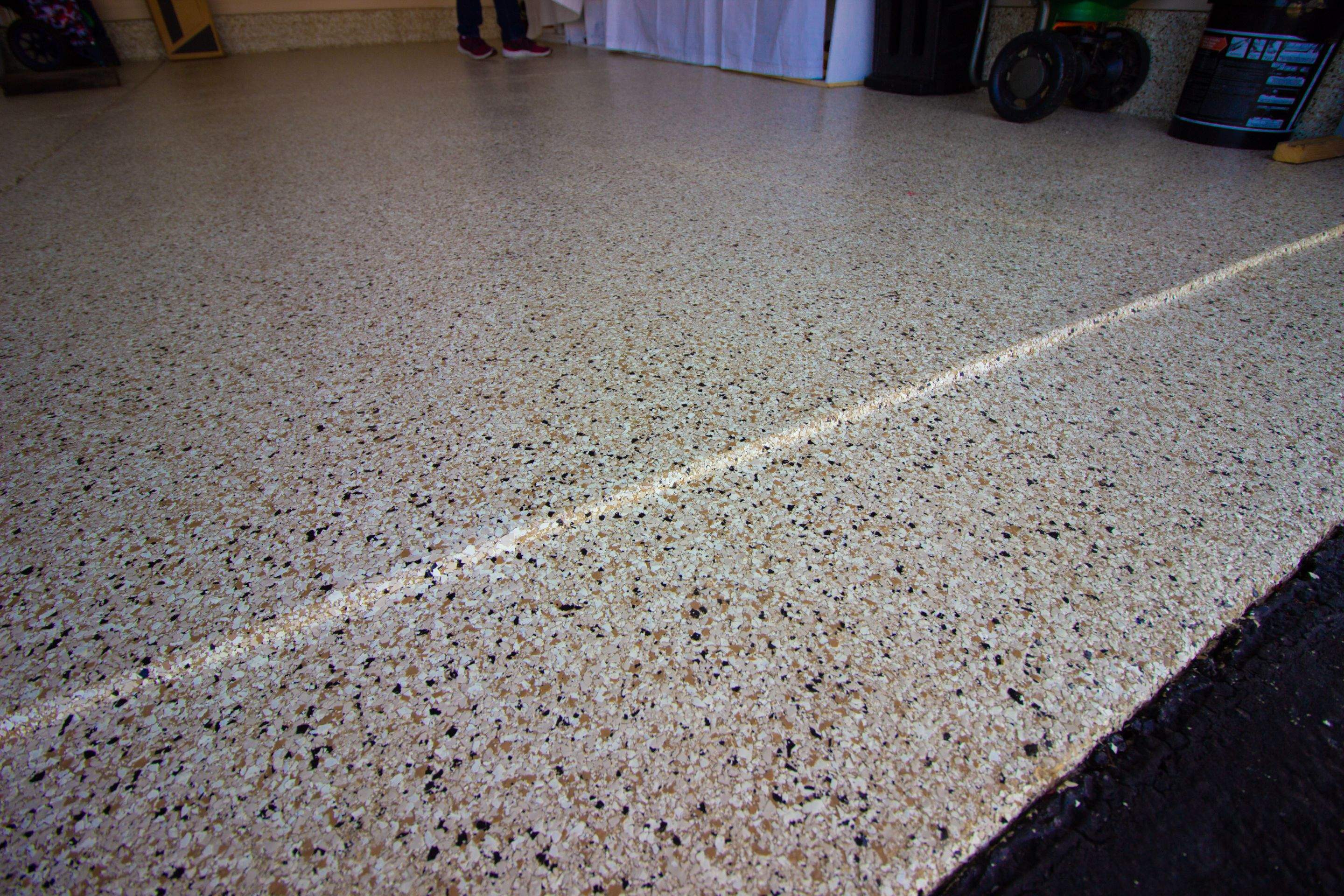 Garage Floor using Driftwood by Your1DayFloor.com