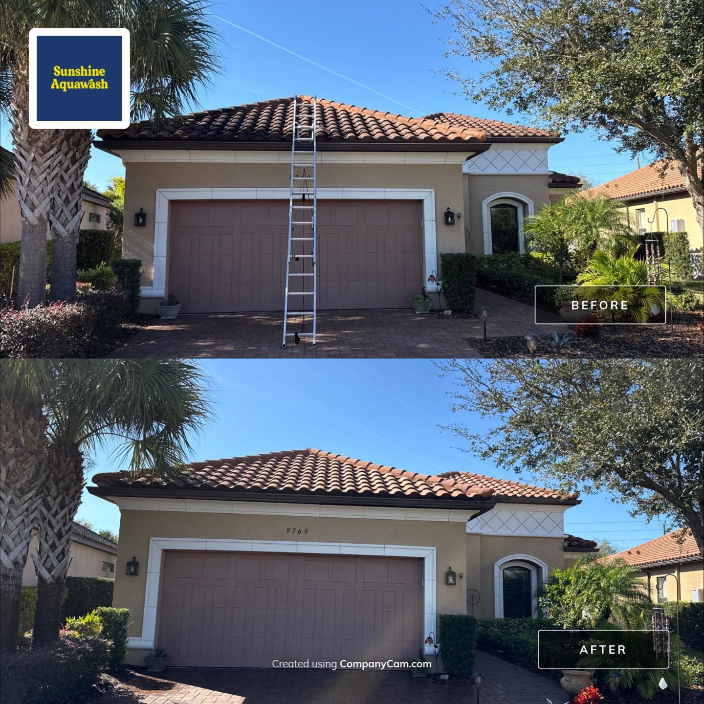 Barrel Tile Roof Cleaning – Artisan Lakes, Palmetto, FL by Sunshine AquaWash