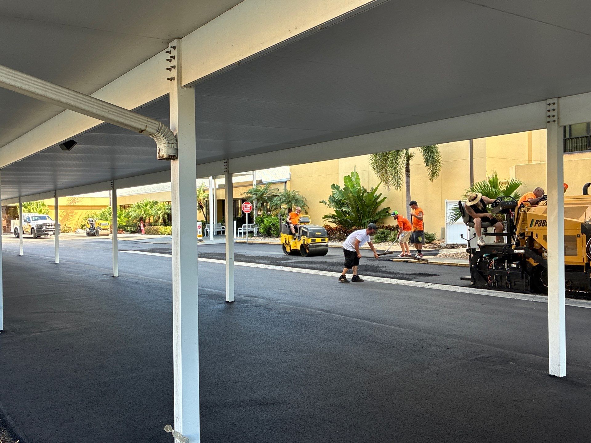 Comprehensive Parking Lot Mill and Overlay with Custom Line Striping in Venice by Everline Coatings & Services - Southwest FL