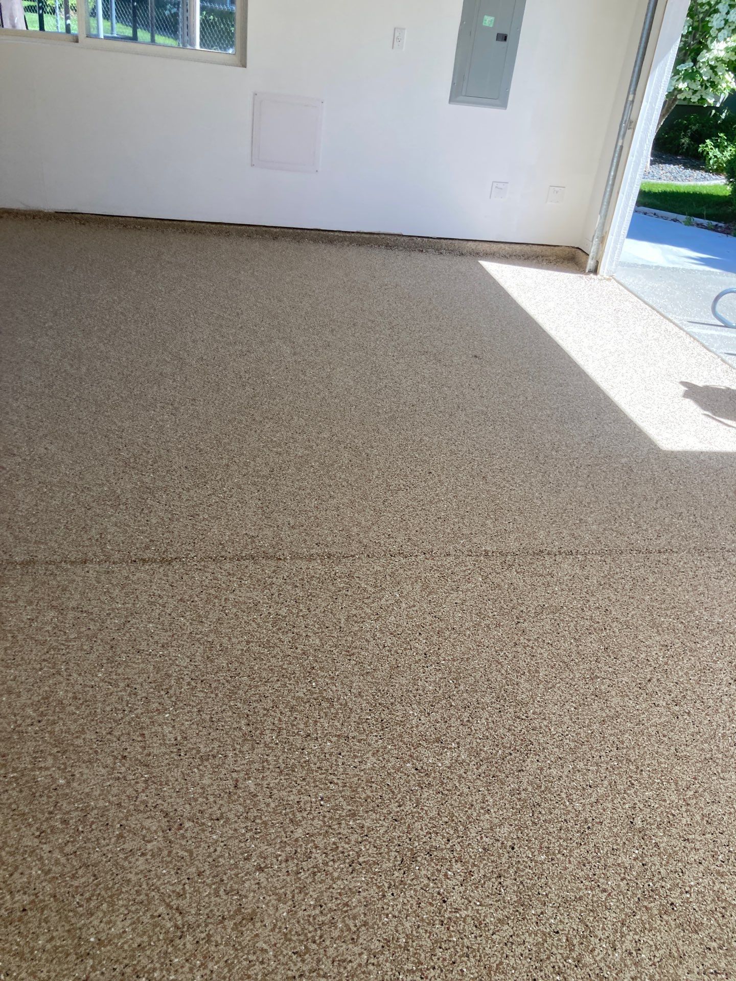 Garage Transformation using Pecan by Croc Coatings, LLC