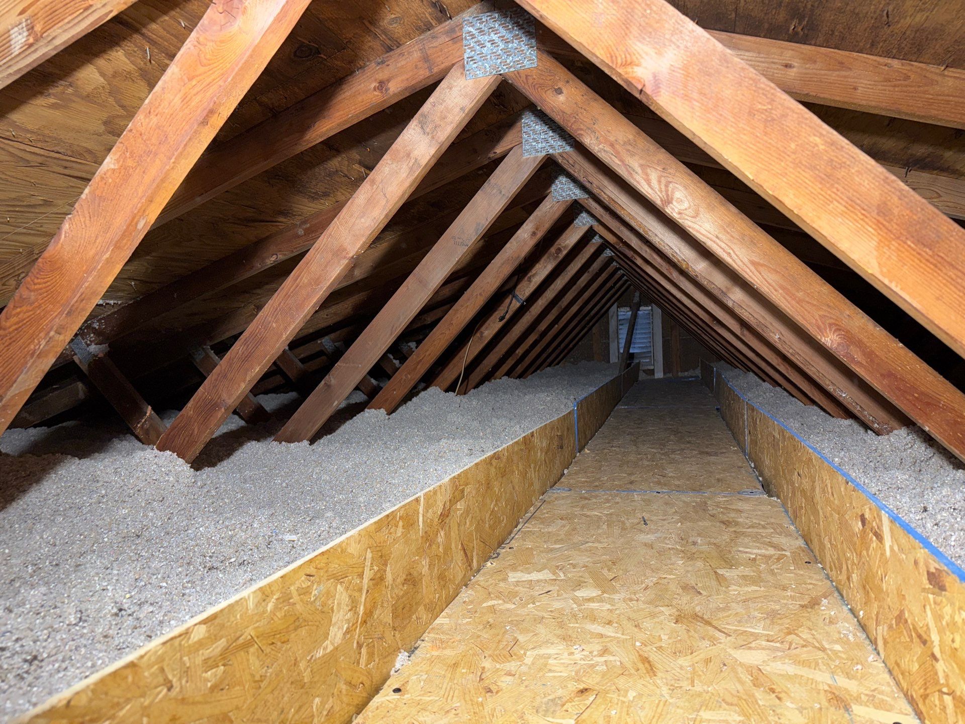 Mold remediation in attic of Pittsburgh, Pa home by Home Environment Solutions