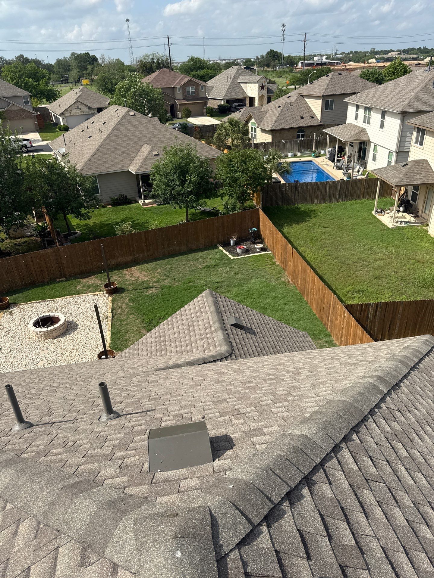Residential Roof Replacement using GAF - HDZ - Weathered Wood by Action Exteriors Austin