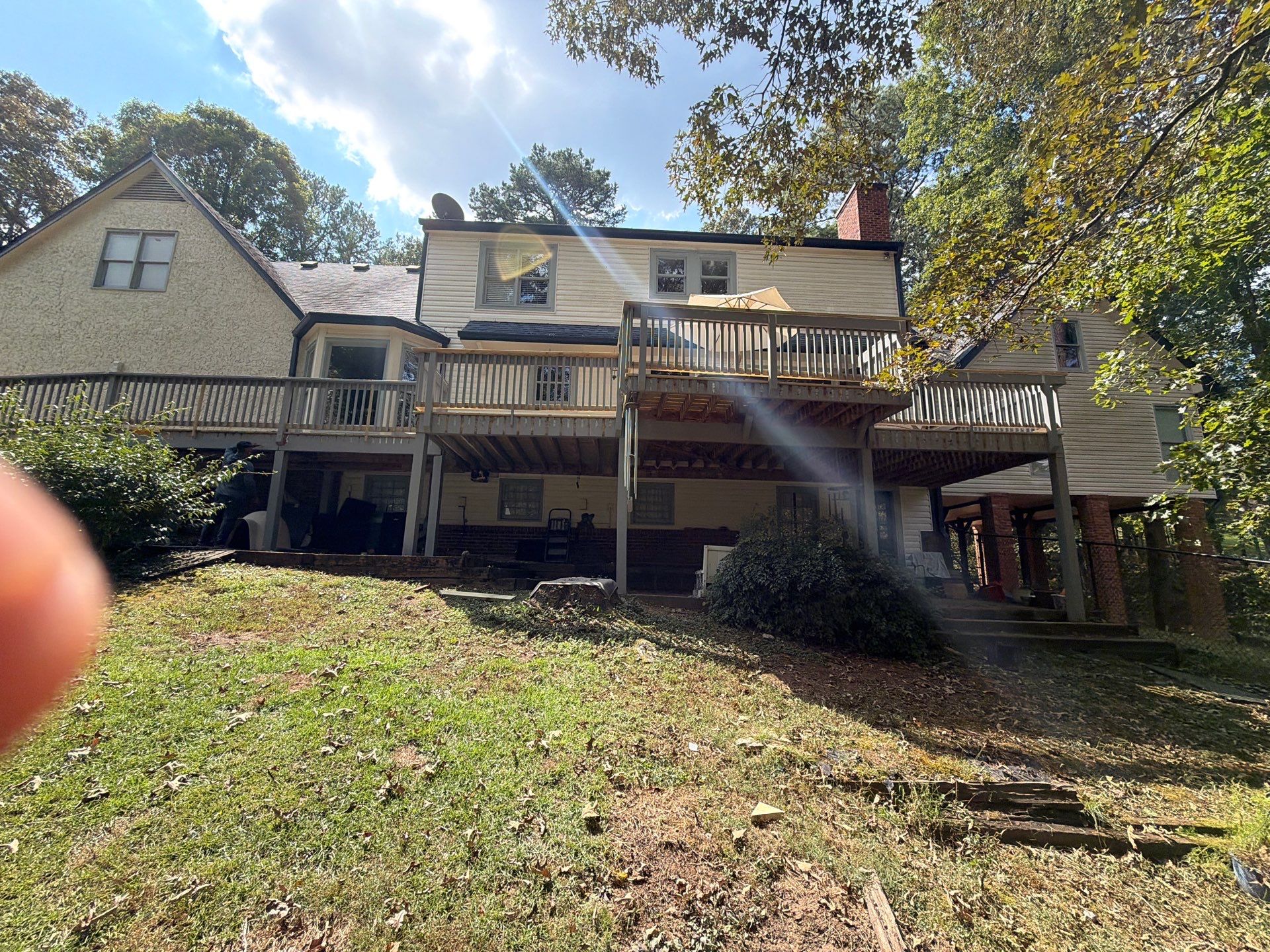 Multi-Level Deck Restoration and Staining Project in Canton, Georgia by Swift Home Renovations 