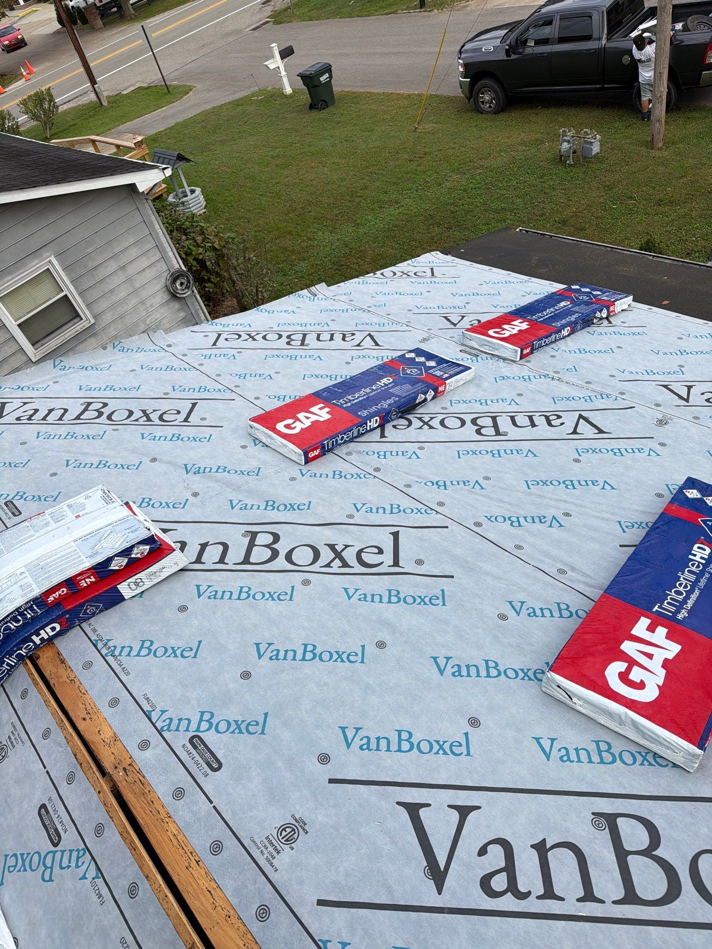 Residential Roofing Installation using GAF Timberline HDZ Charcoal by Rainstoppers Roofing