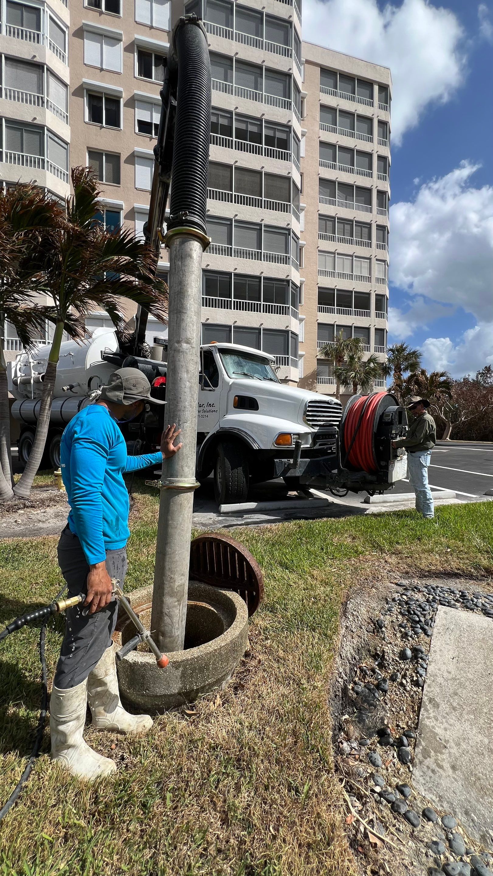 Condo Storm Water System Cleaning and Maintenance From Hurricane Ian by APS Power & Water