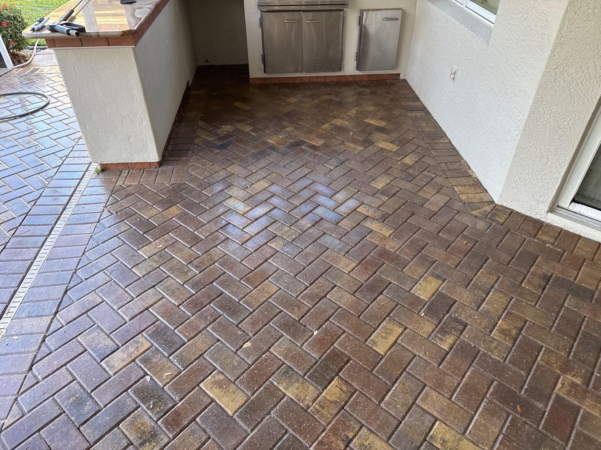 Paver Pool Deck and Screen Enclosure Cleaning in Lakewood Ranch, FL (Rosedale Highlands Community) by Sunshine AquaWash