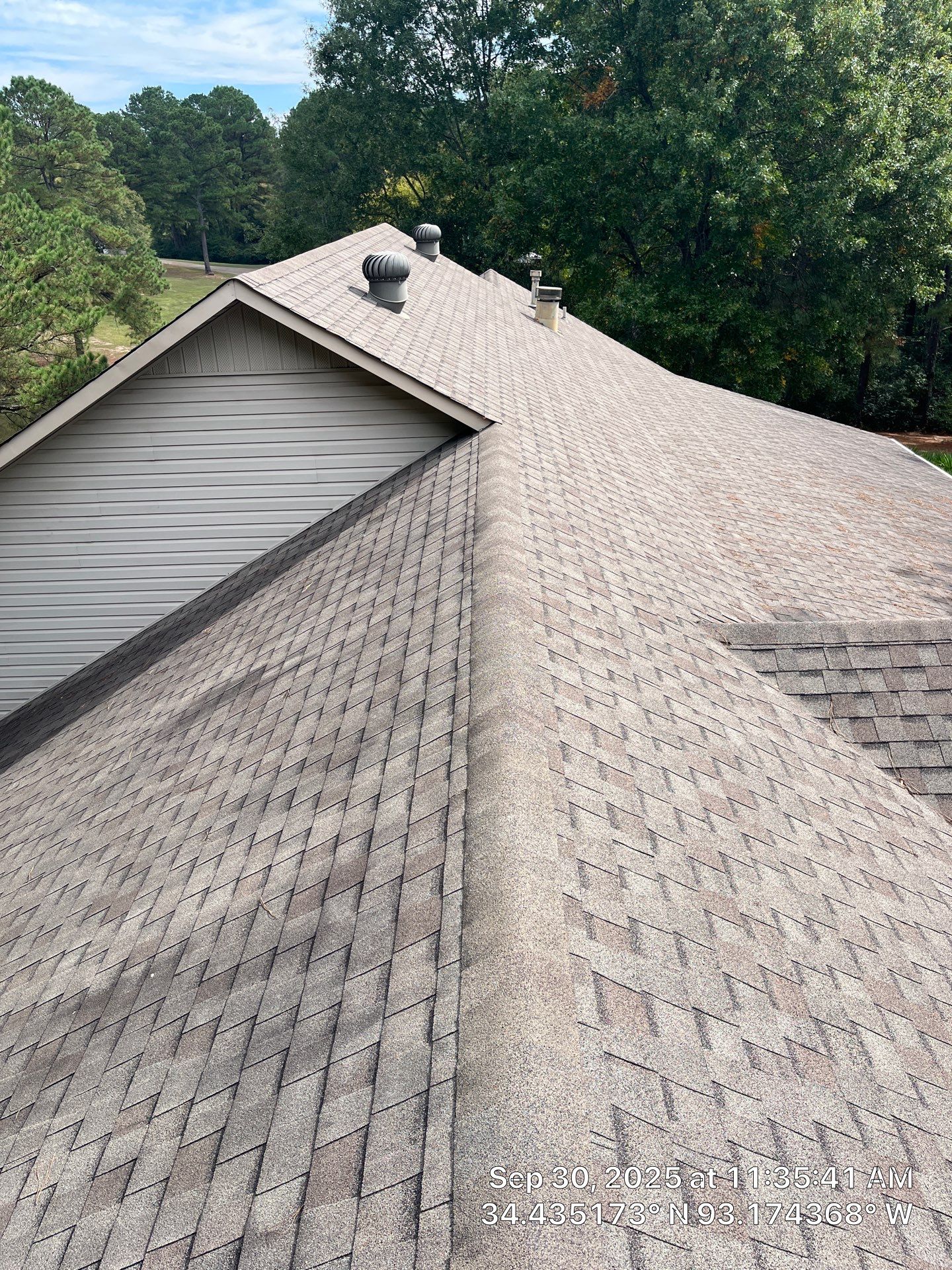 Full Residential Roof Replacement with GAF Timberline HDZ Shingles in Hot Springs by Temple Roofing and Exteriors