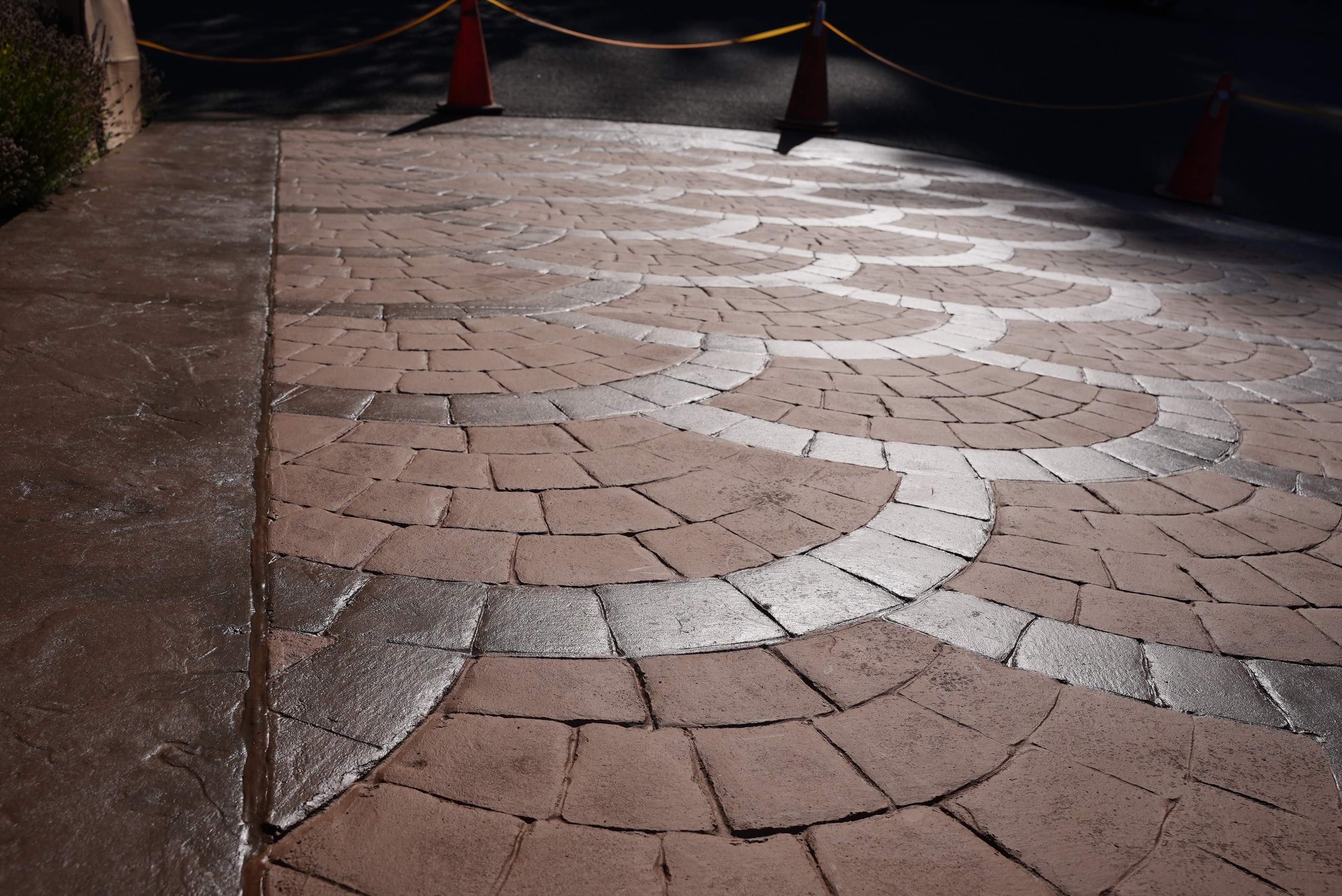 Mehta | Tiled Driveway with Sealer & Retaining Wall  by Jireh Asphalt & Concrete Inc 