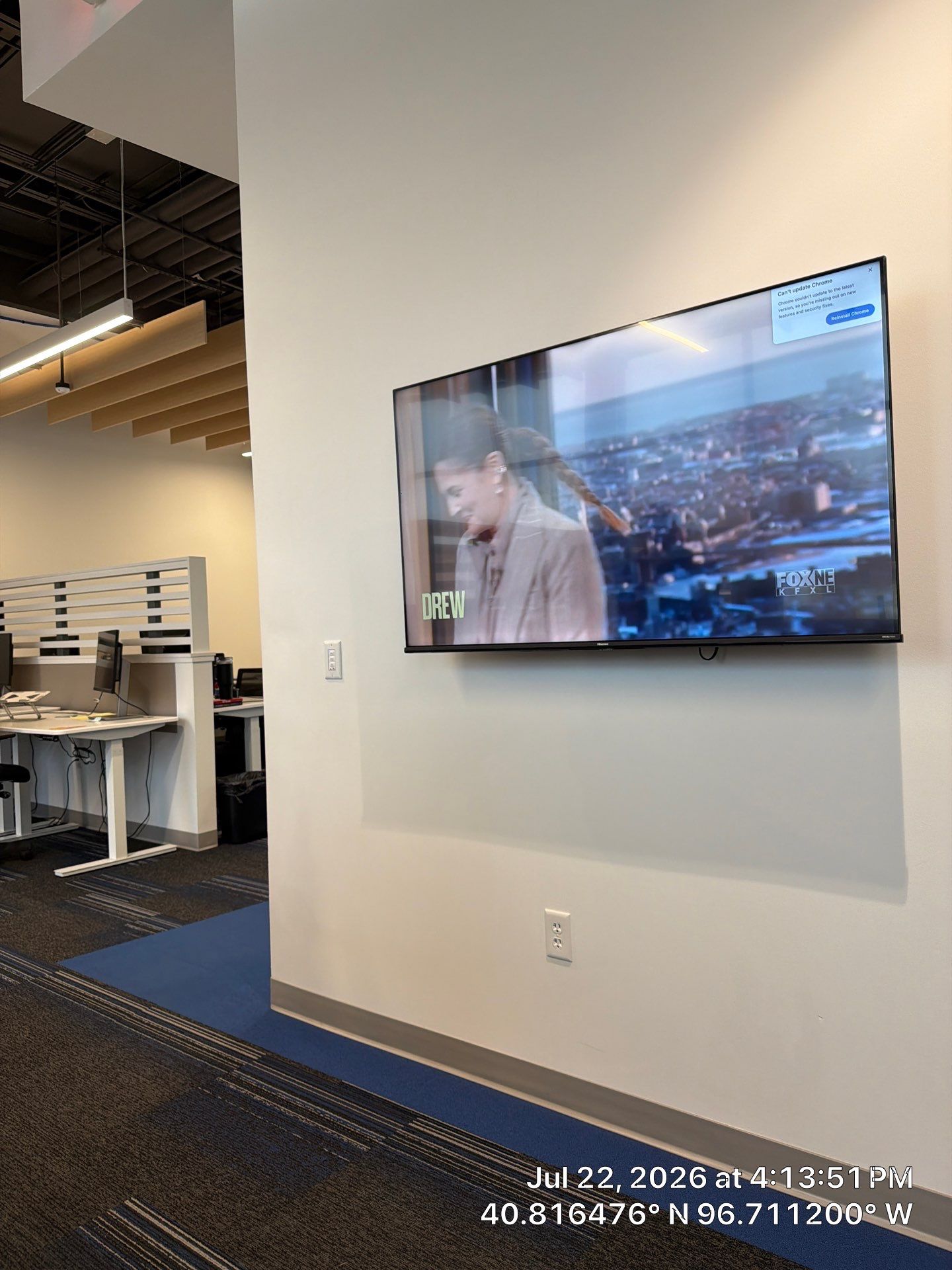 Lincoln Commercial Office Remodel with Glass Doors and Acoustic Baffles by CompanyCam Sales Demo