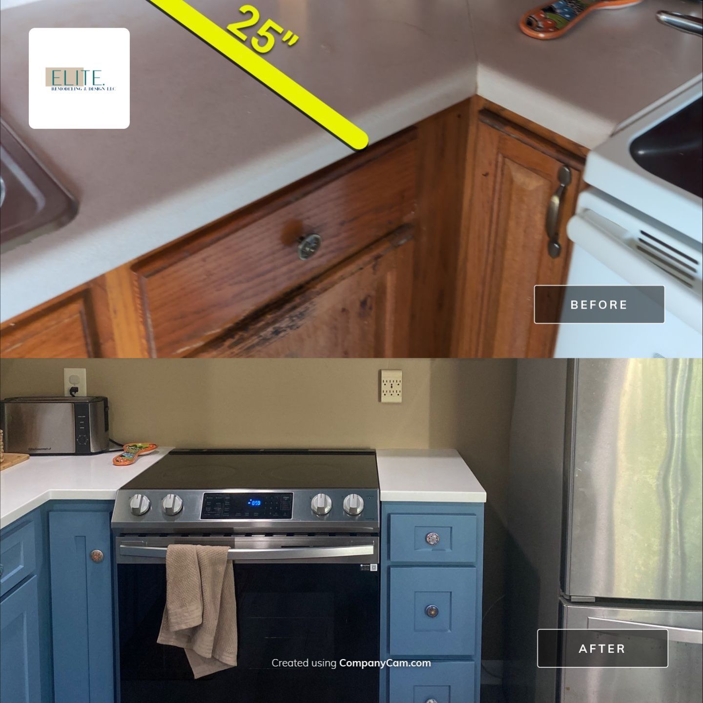 Holly Springs Kitchen Remodel – Two-Tone Shaker Cabinets & Open-Concept Design by Elite Remodeling and Design LLC