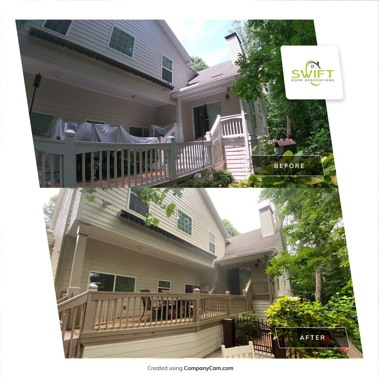 Multi-Story Residential Exterior Painting and Siding Refresh in Atlanta by Swift Home Renovations