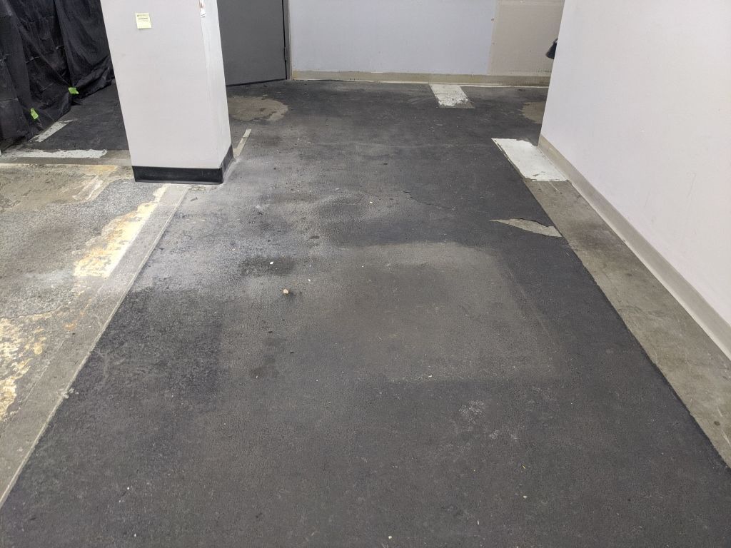 Commercial Flooring using Solid Haze Grey by Croc Coatings, LLC